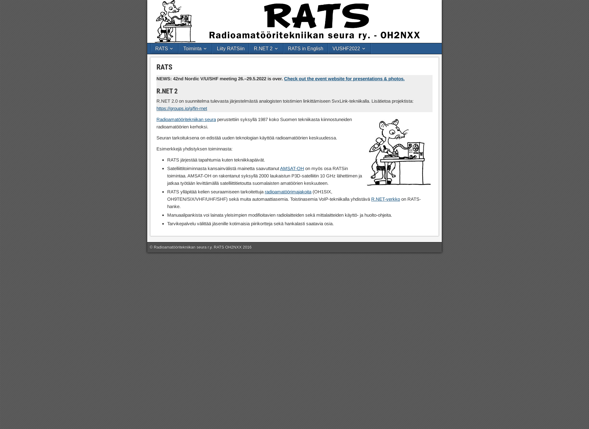 Screenshot for rats.fi
