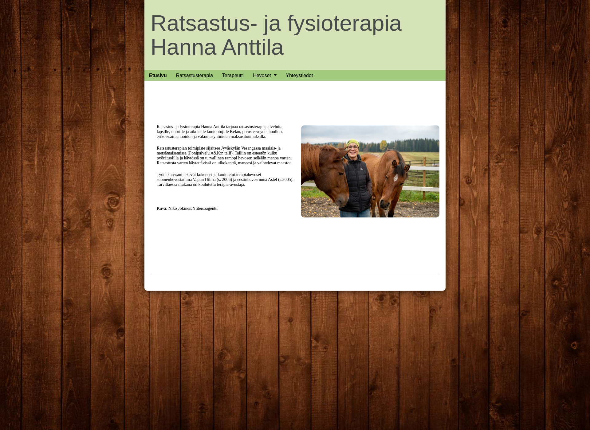 Näyttökuva ratsastusjafysioterapia-ha.fi