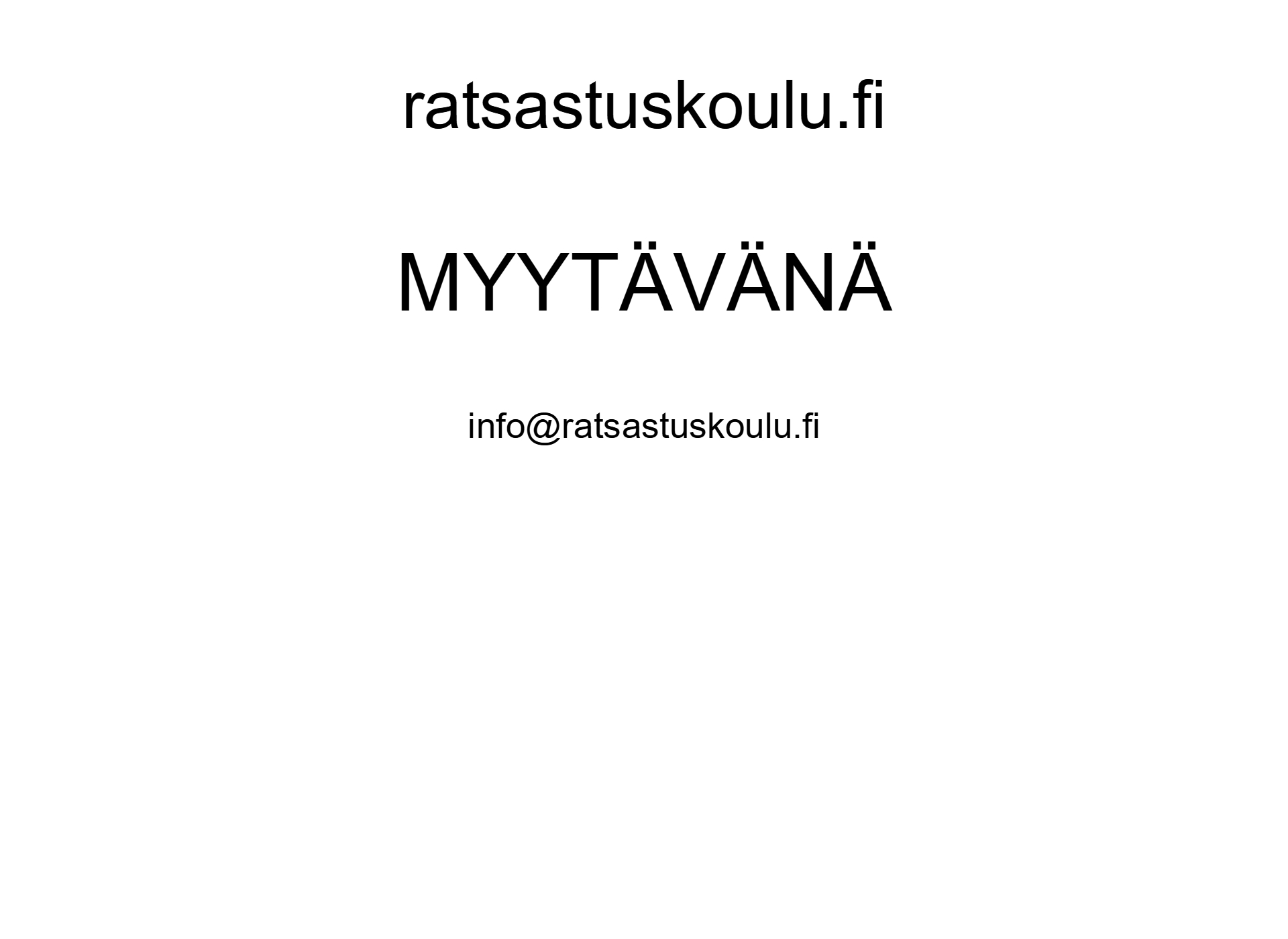 Skärmdump för ratsastuskoulu.fi