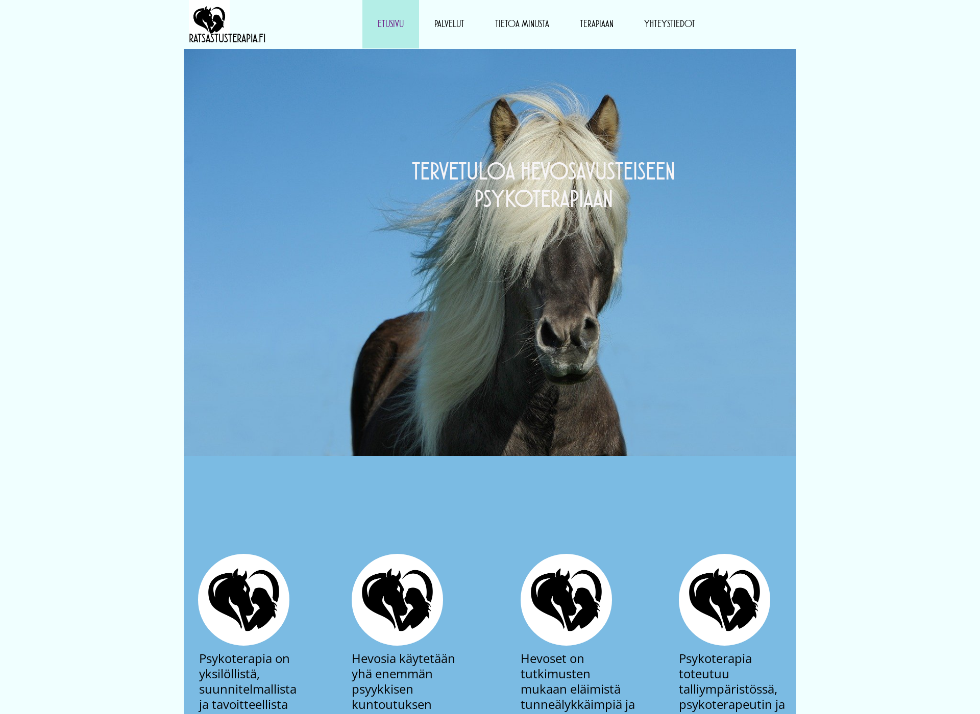 Skärmdump för ratsastusterapia.fi