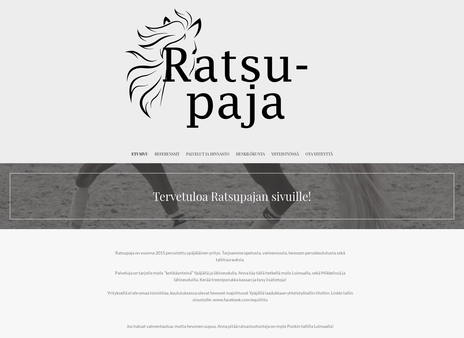 Skärmdump för ratsupaja.fi