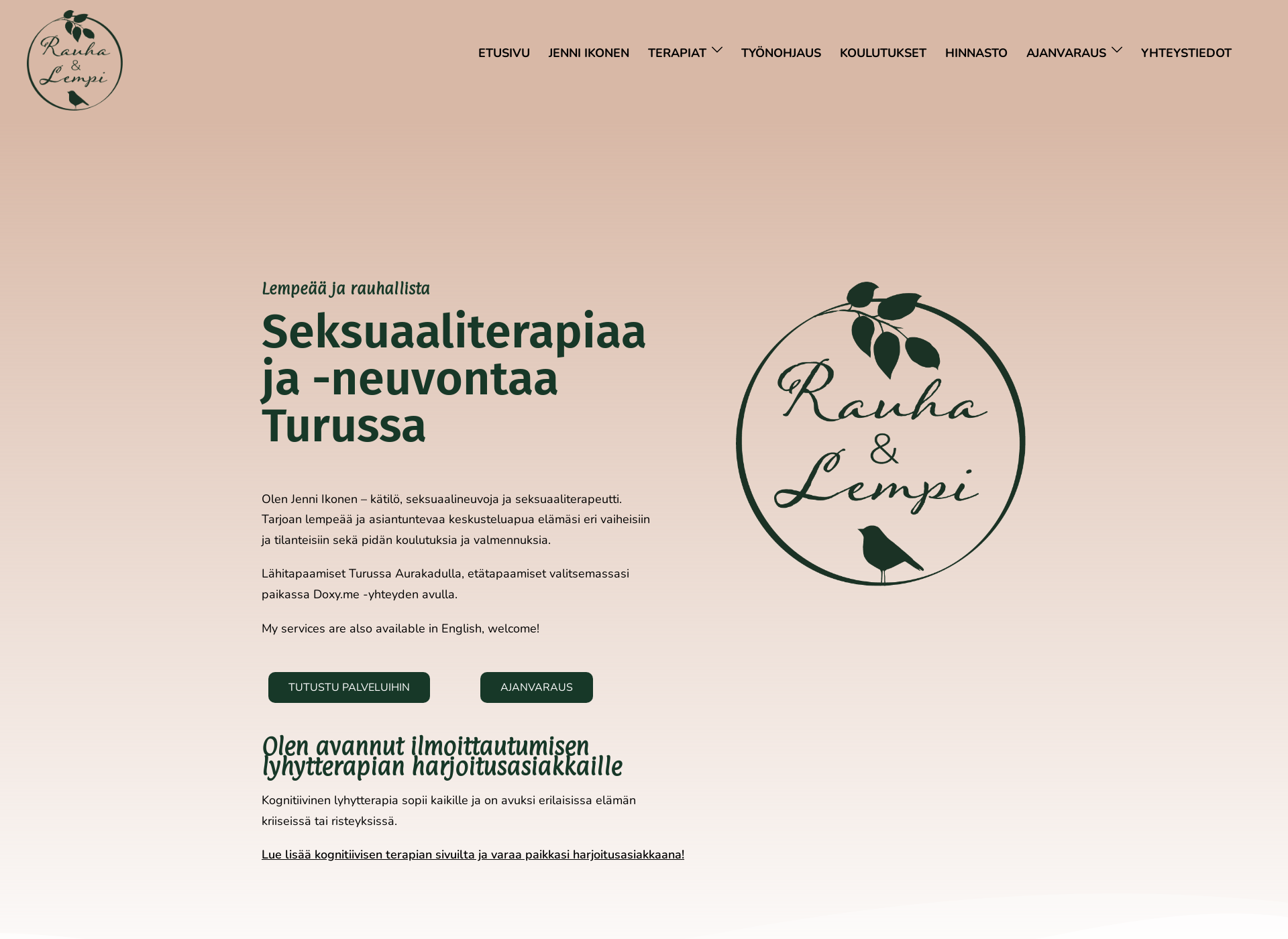 Screenshot for rauhajalempi.fi