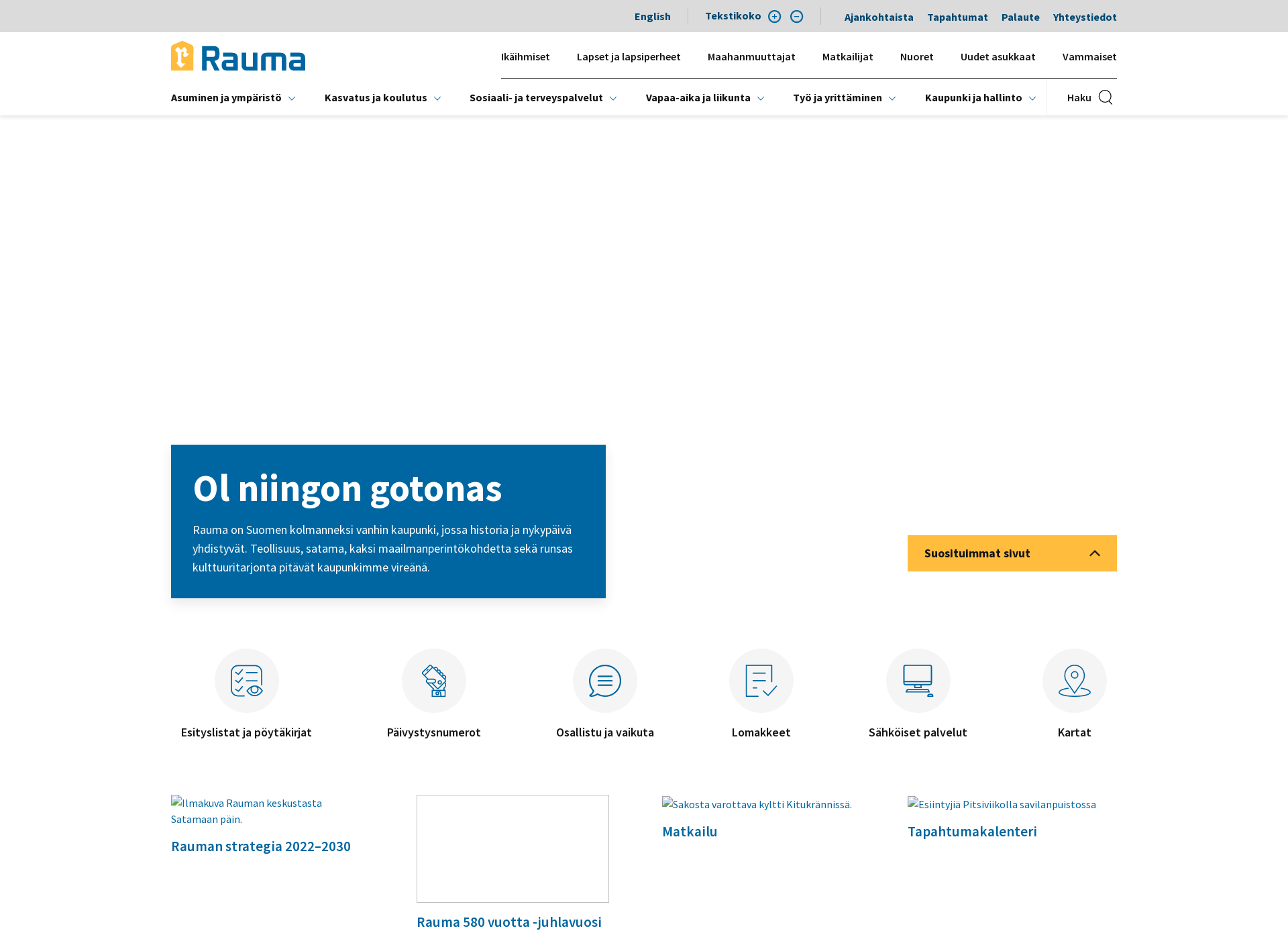 Screenshot for rauma.fi