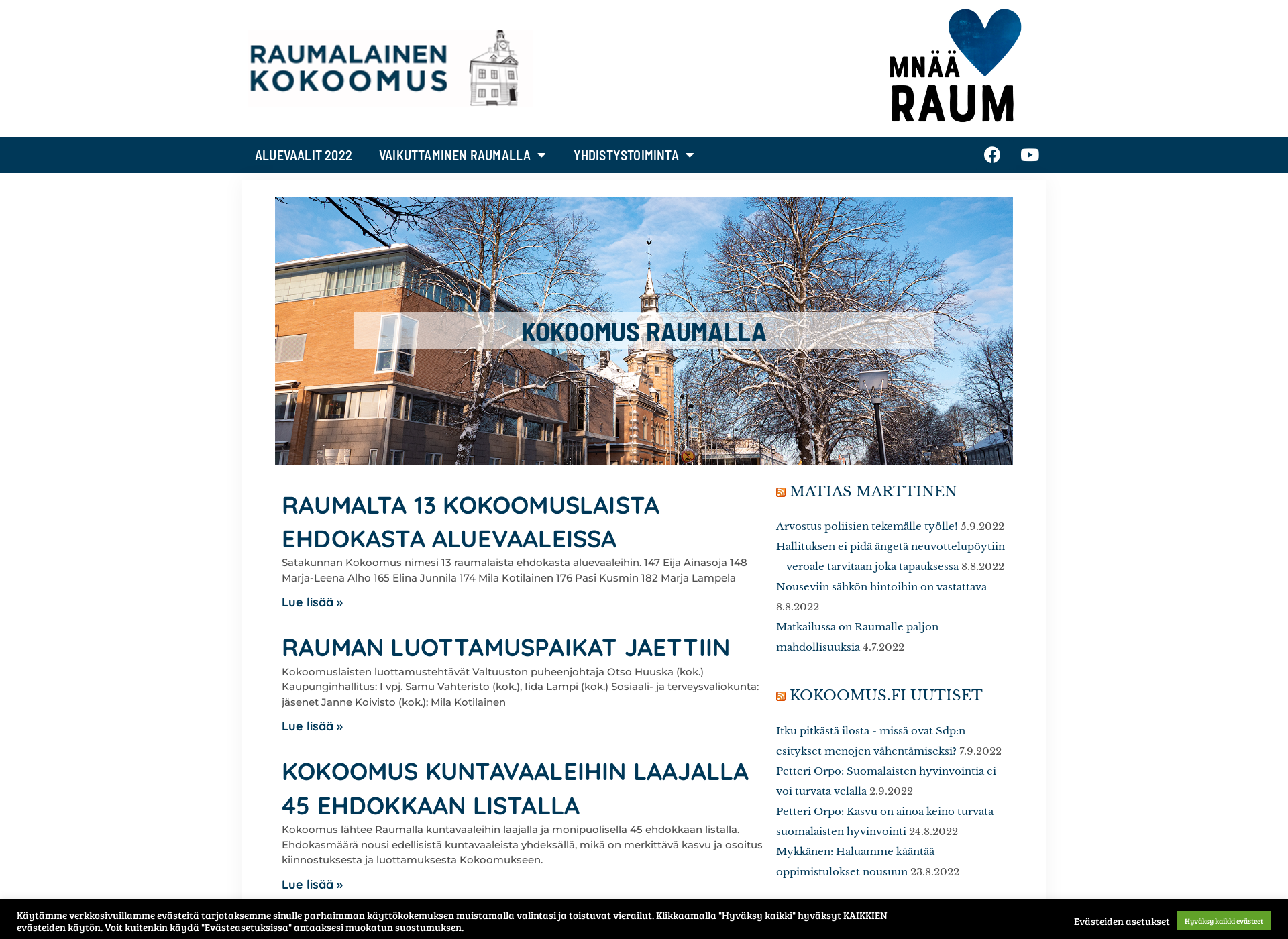 Screenshot for raumalainenkokoomus.fi