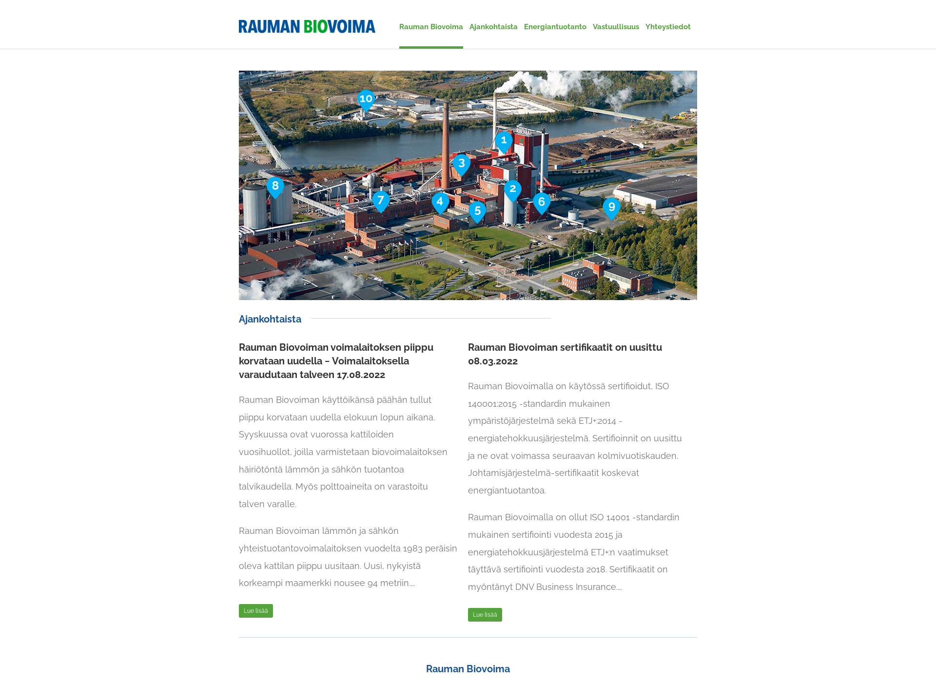 Screenshot for raumanbiovoima.fi