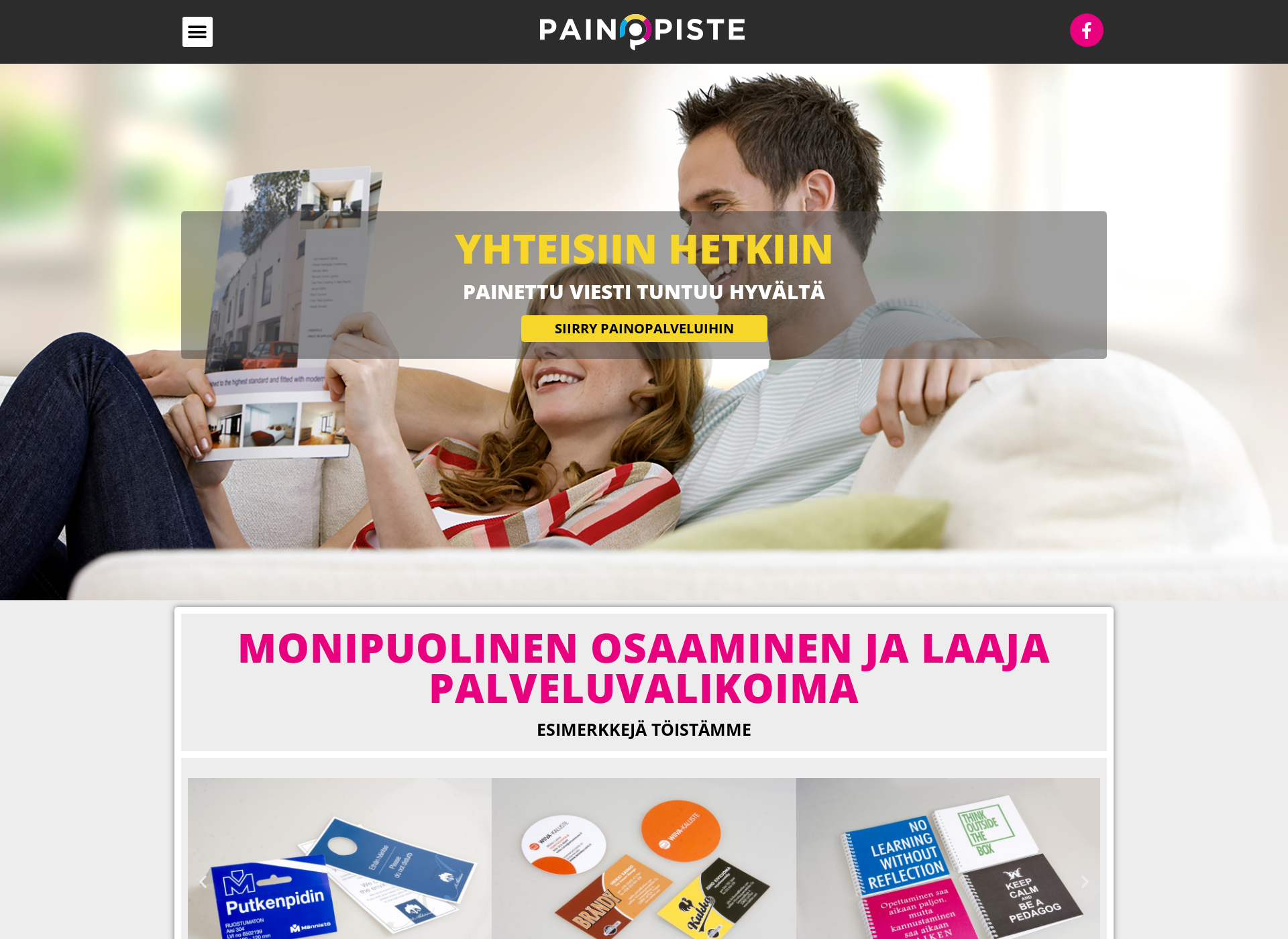 Skärmdump för raumanpainopiste.fi