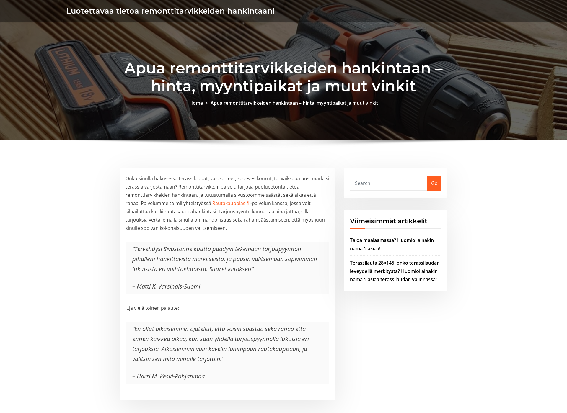 Screenshot for rautakauppiaat.fi