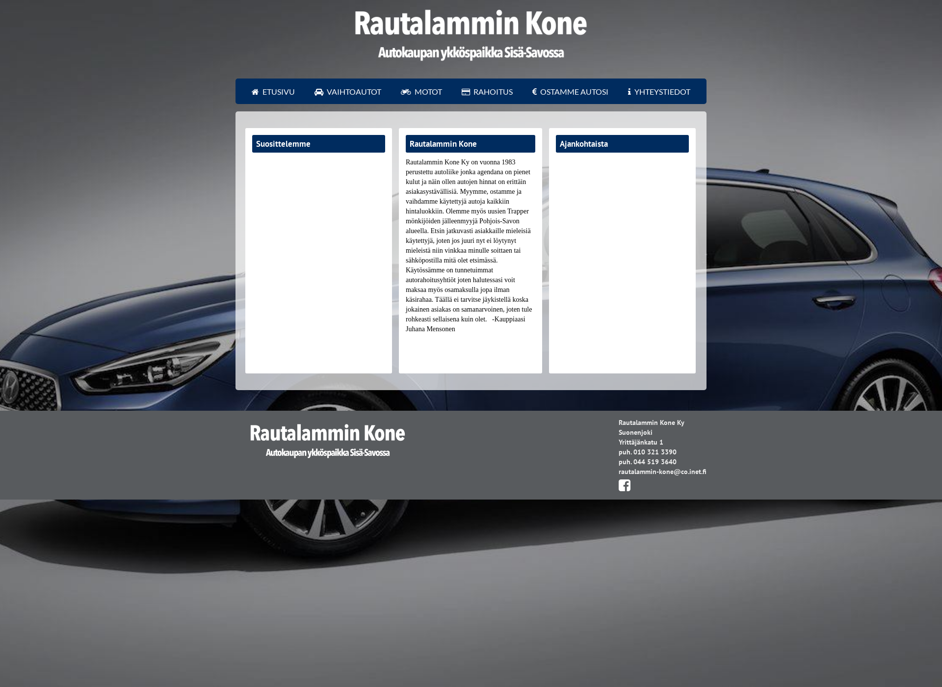 Screenshot for rautalamminkone.fi