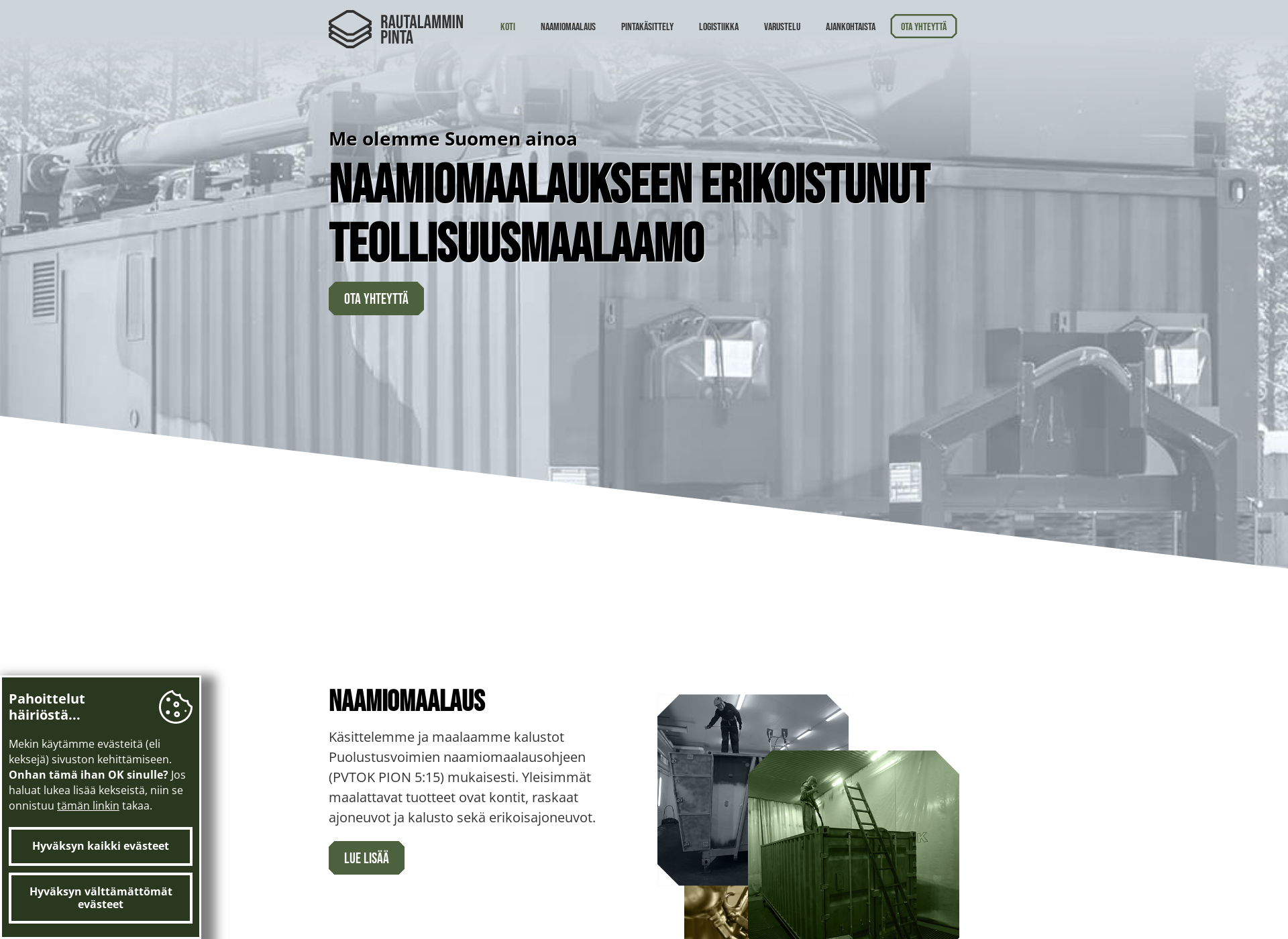 Screenshot for rautalamminpinta.fi