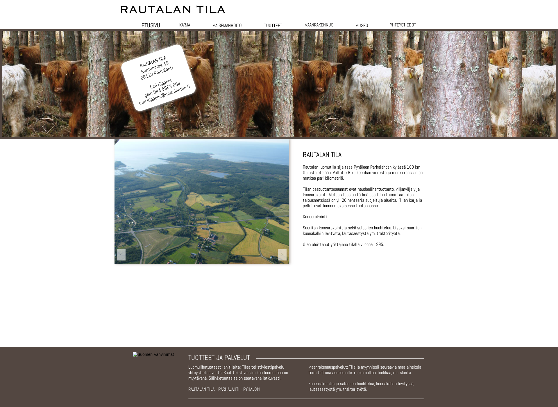 Screenshot for rautalantila.fi