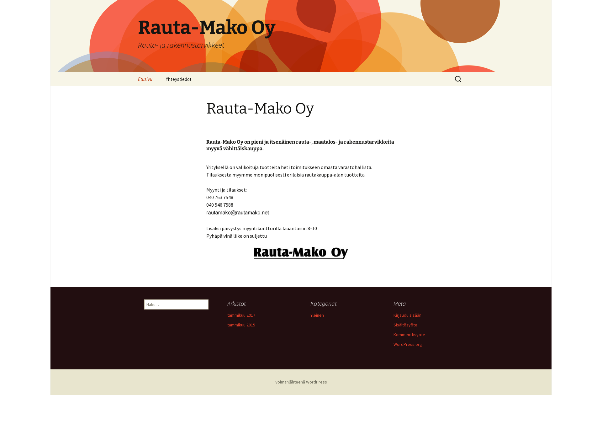 Screenshot for rautamako.net