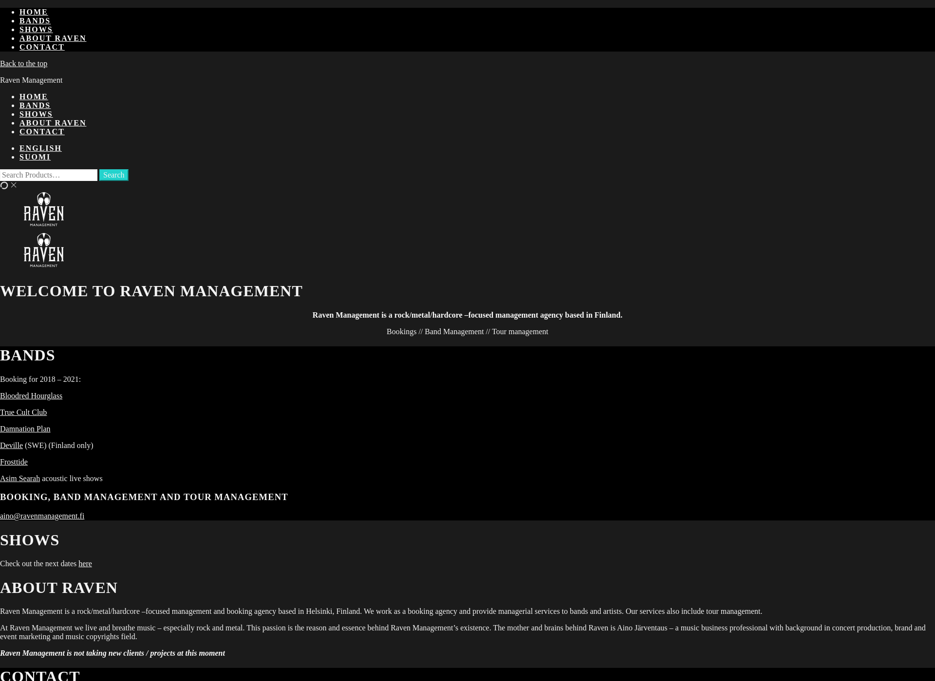 Screenshot for ravenmanagement.fi
