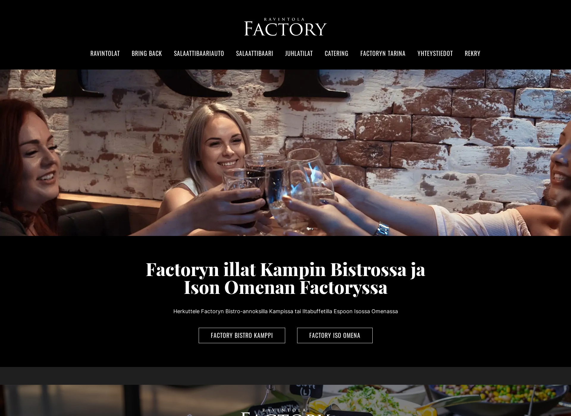 Skärmdump för ravintolafactory.fi