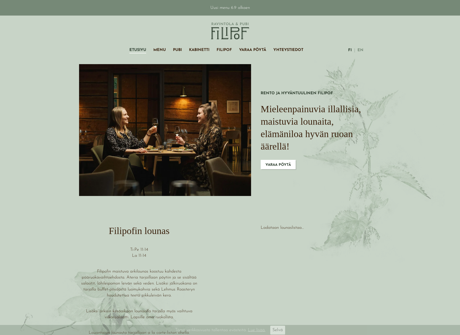 Screenshot for ravintolafilipof.fi