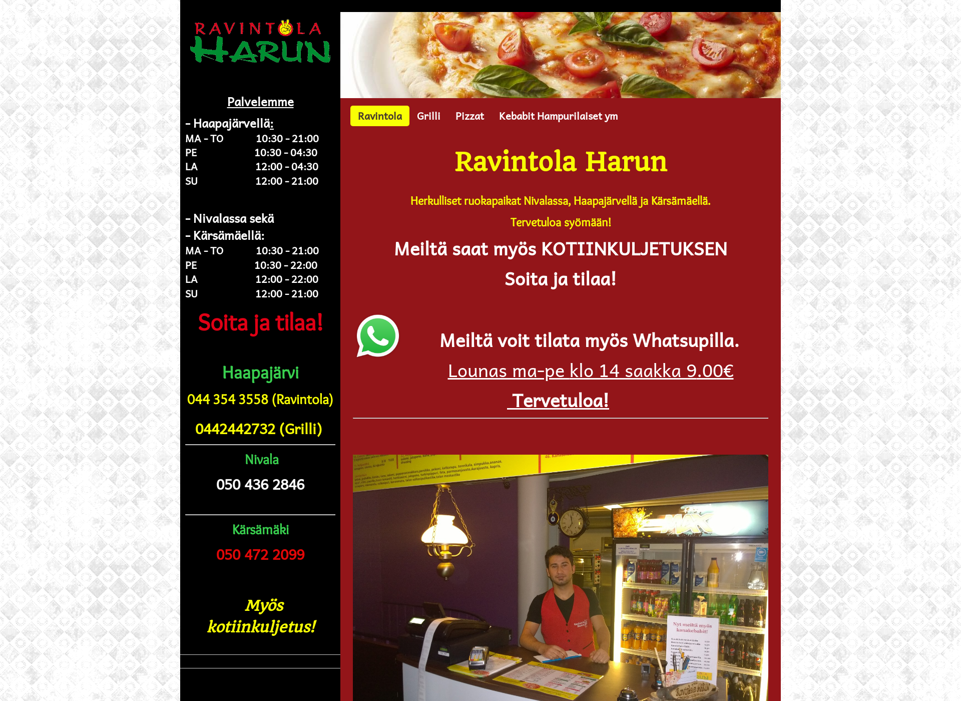 Screenshot for ravintolaharun.fi