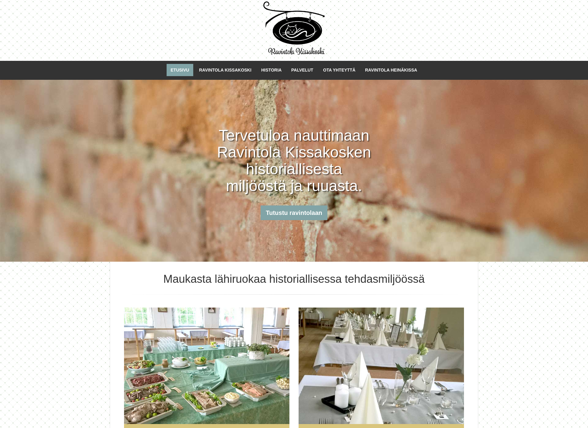 Skärmdump för ravintolakissakoski.fi