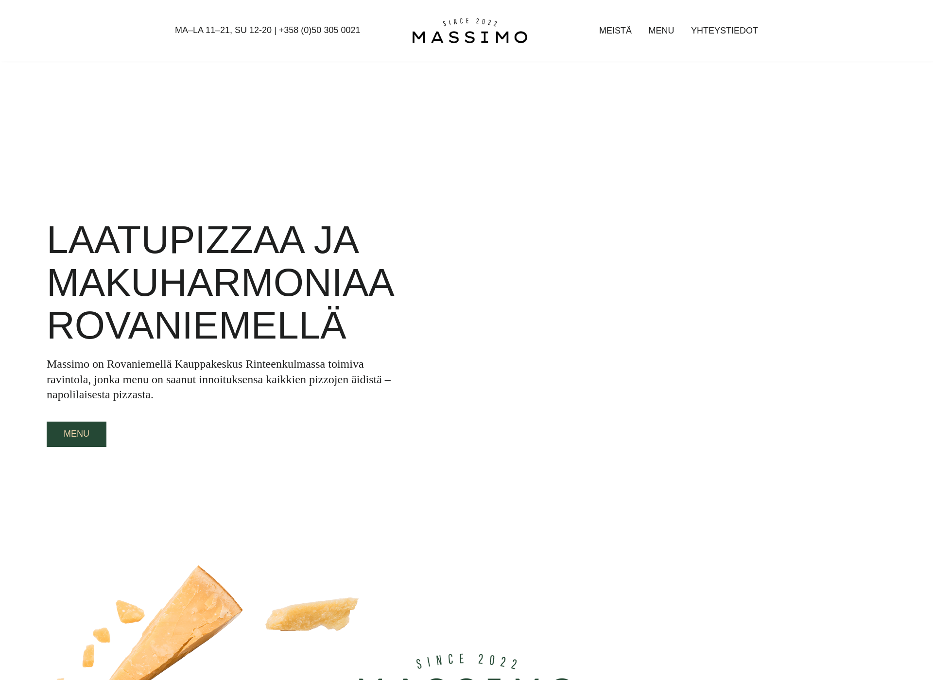 Screenshot for ravintolamassimo.fi
