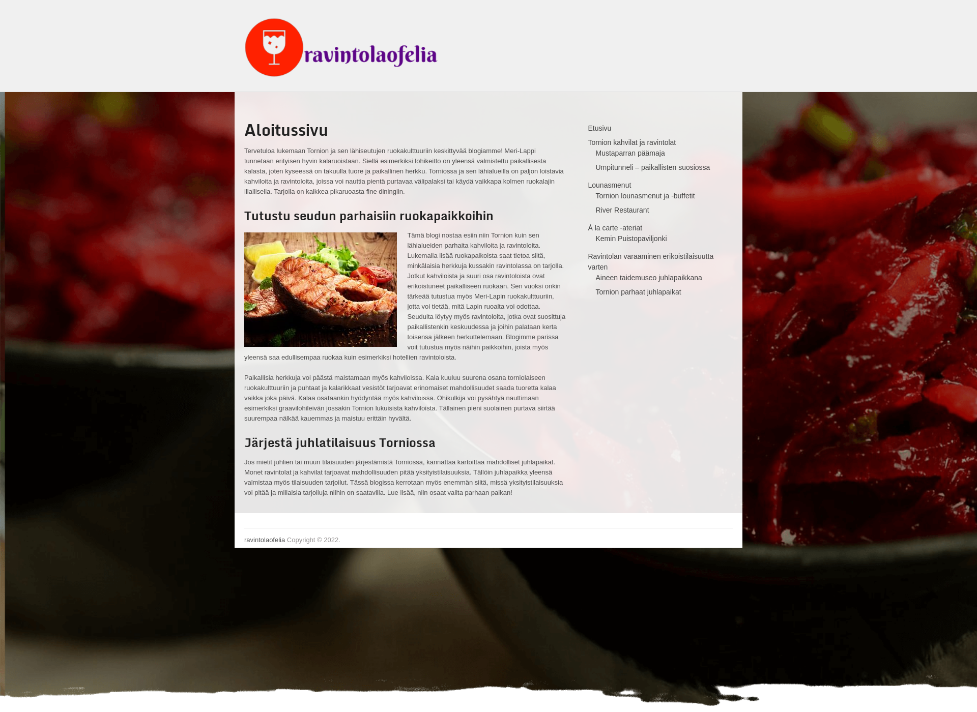 Screenshot for ravintolaofelia.fi