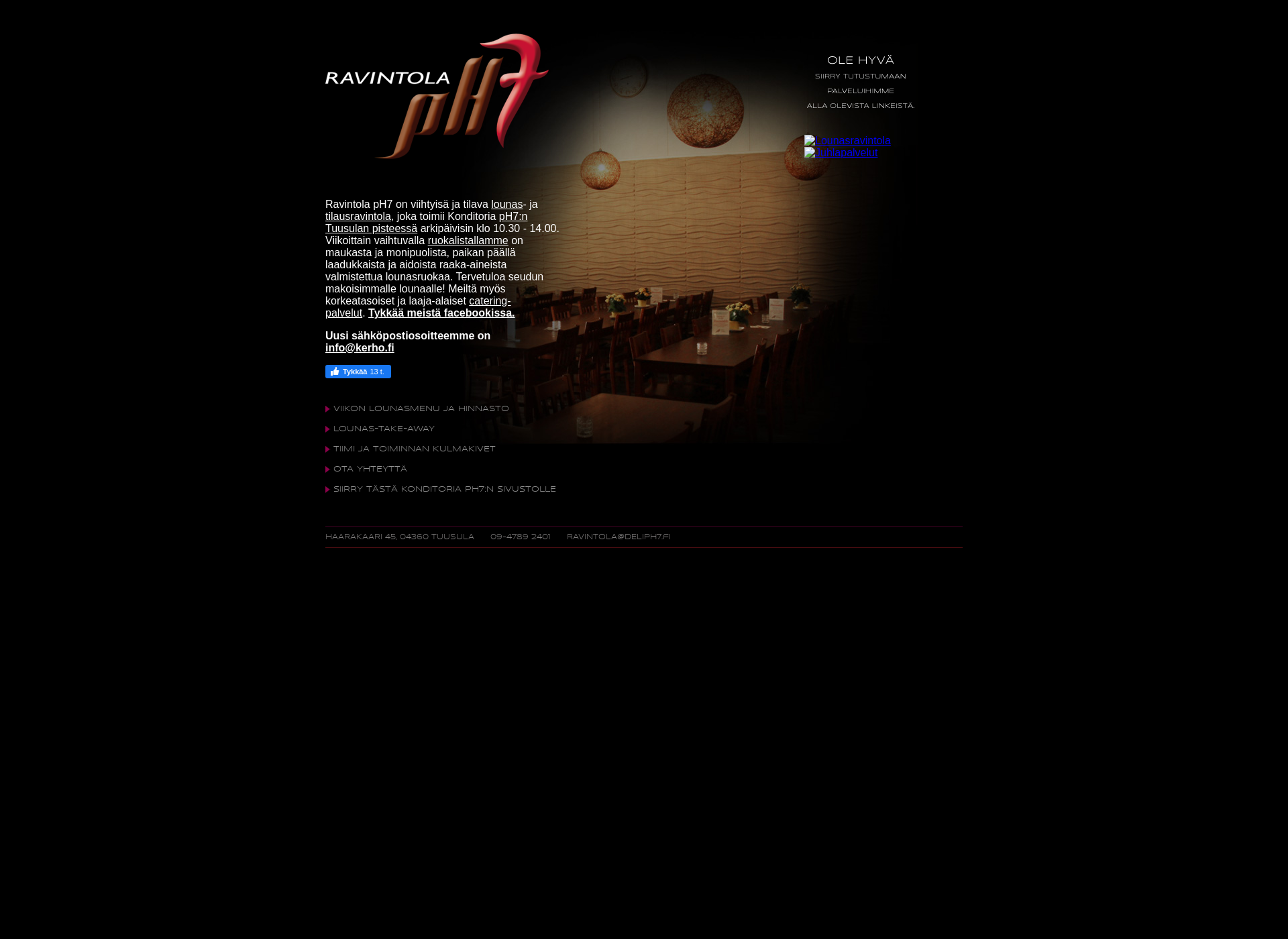 Screenshot for ravintolaph7.fi