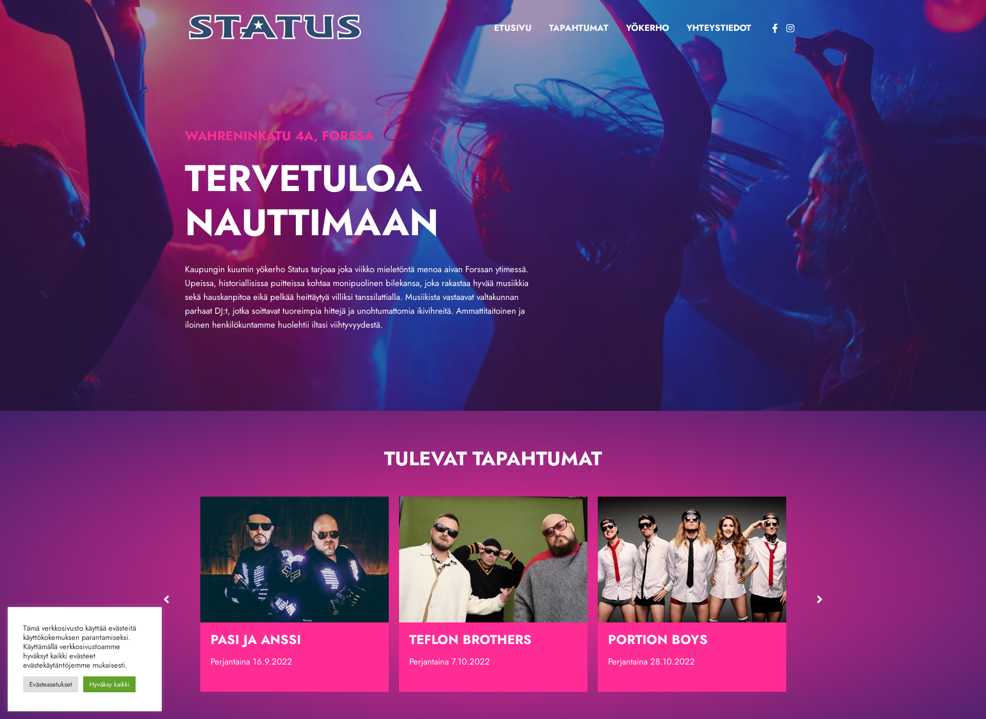 Screenshot for ravintolastatus.fi