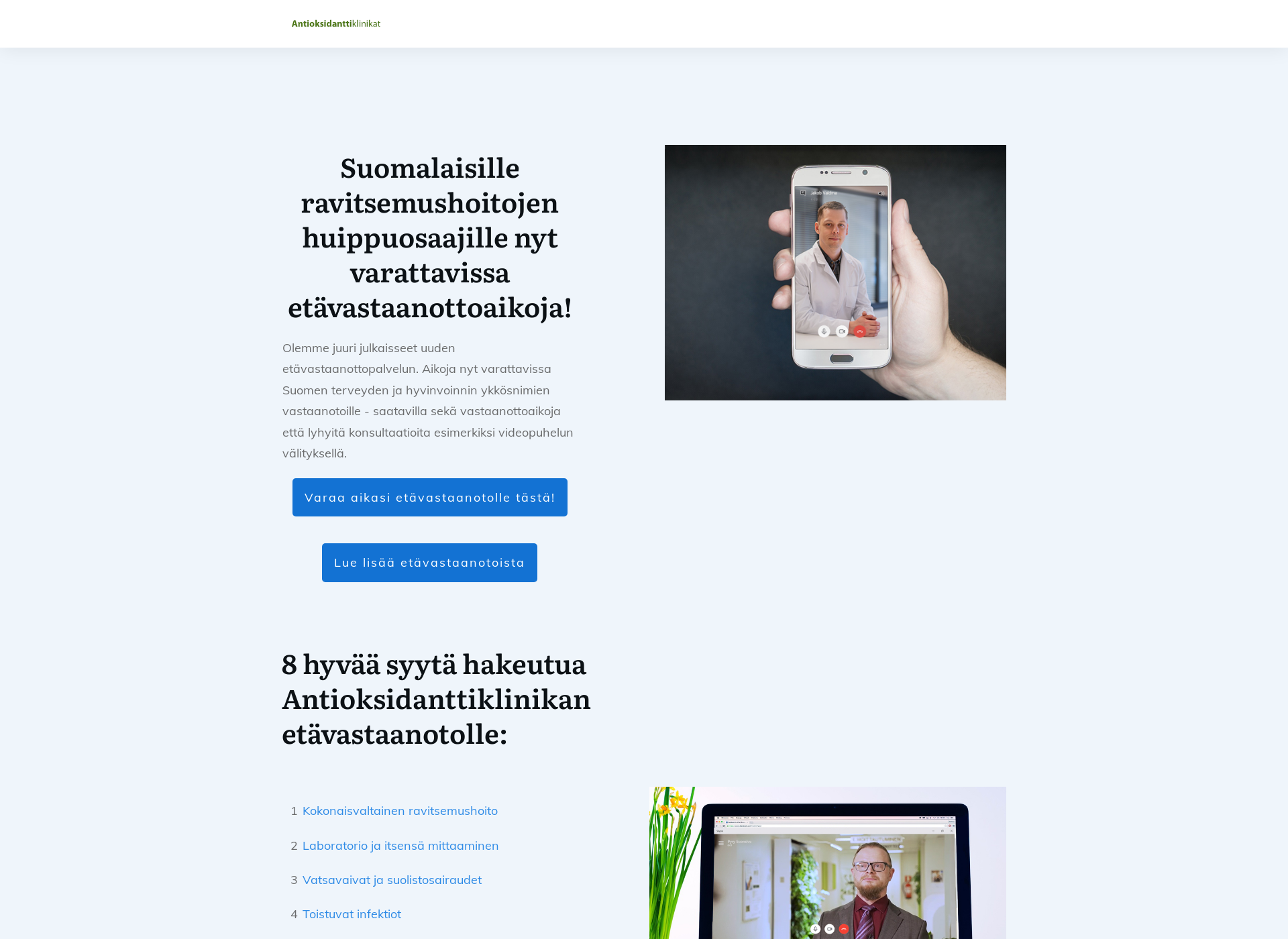 Skärmdump för ravitsemushoidot.fi