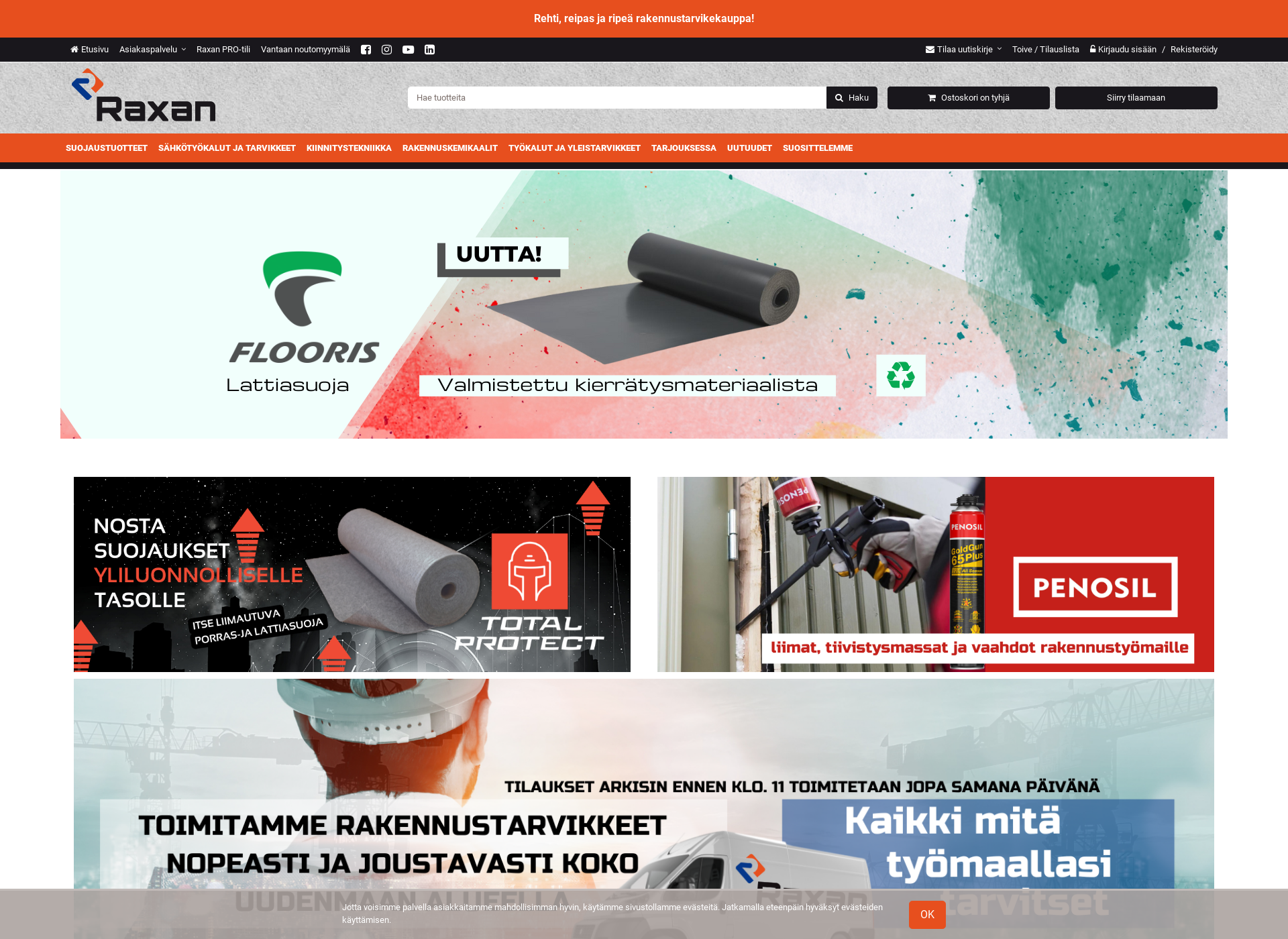 Screenshot for raxan.fi
