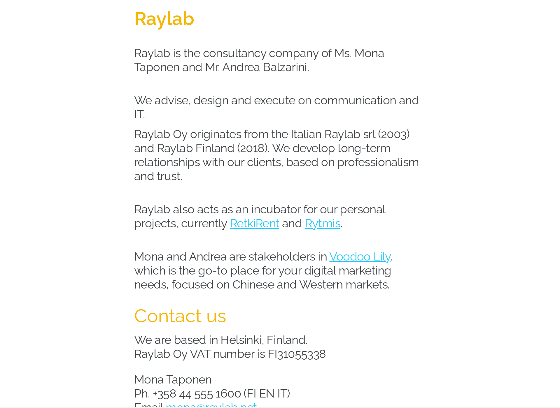 Screenshot for raylab.fi