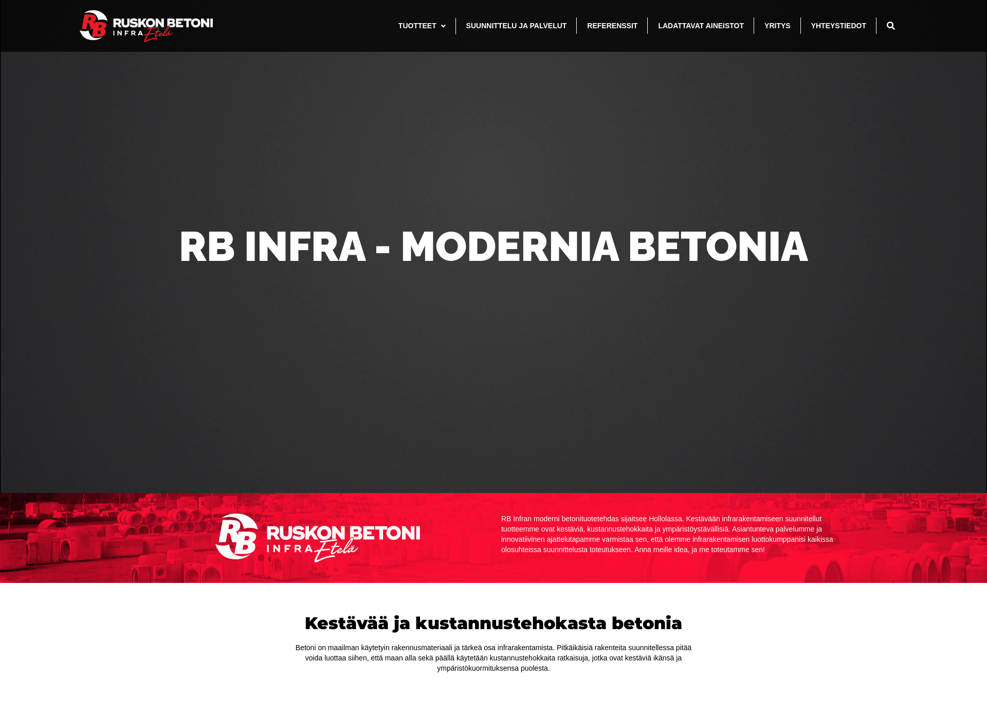 Screenshot for rbinfra.fi
