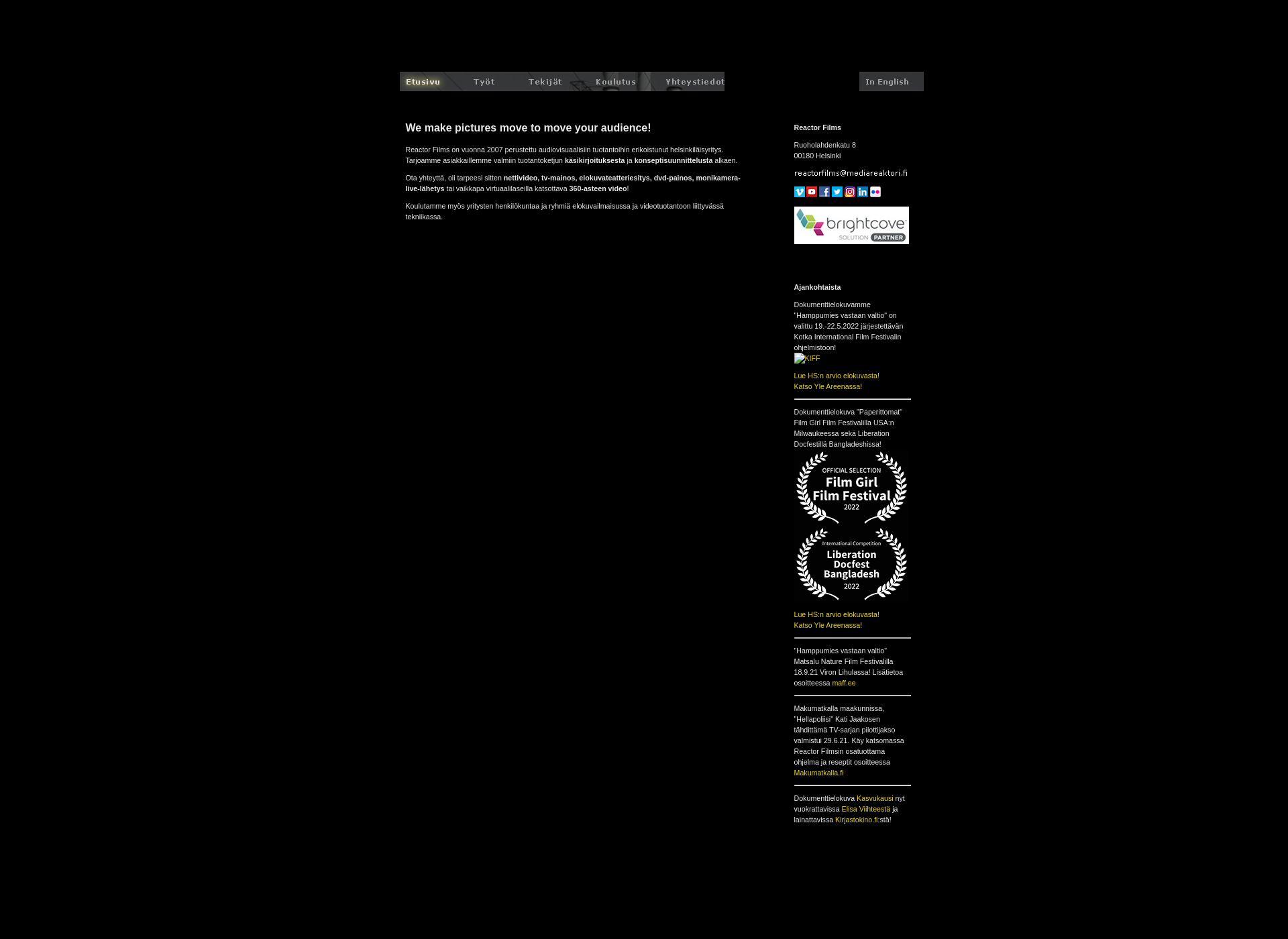 Screenshot for reactorfilms.fi