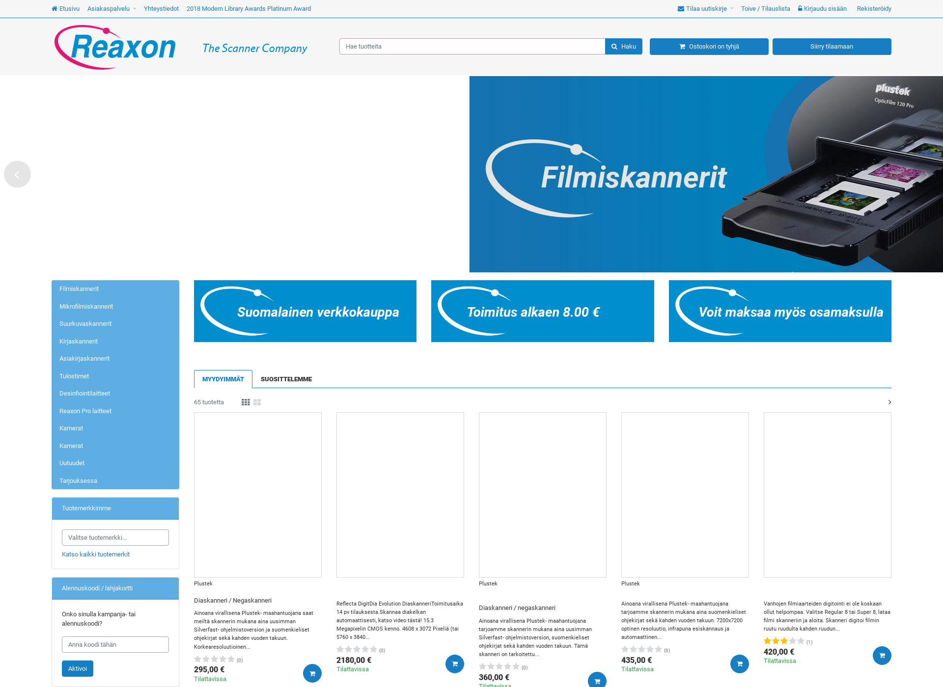 Screenshot for reaxon.fi