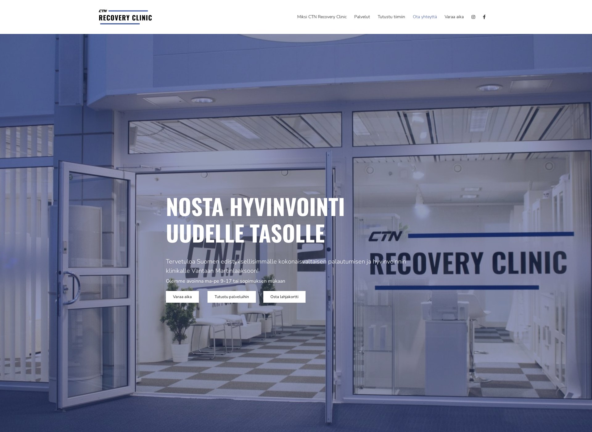 Screenshot for recoveryclinic.fi