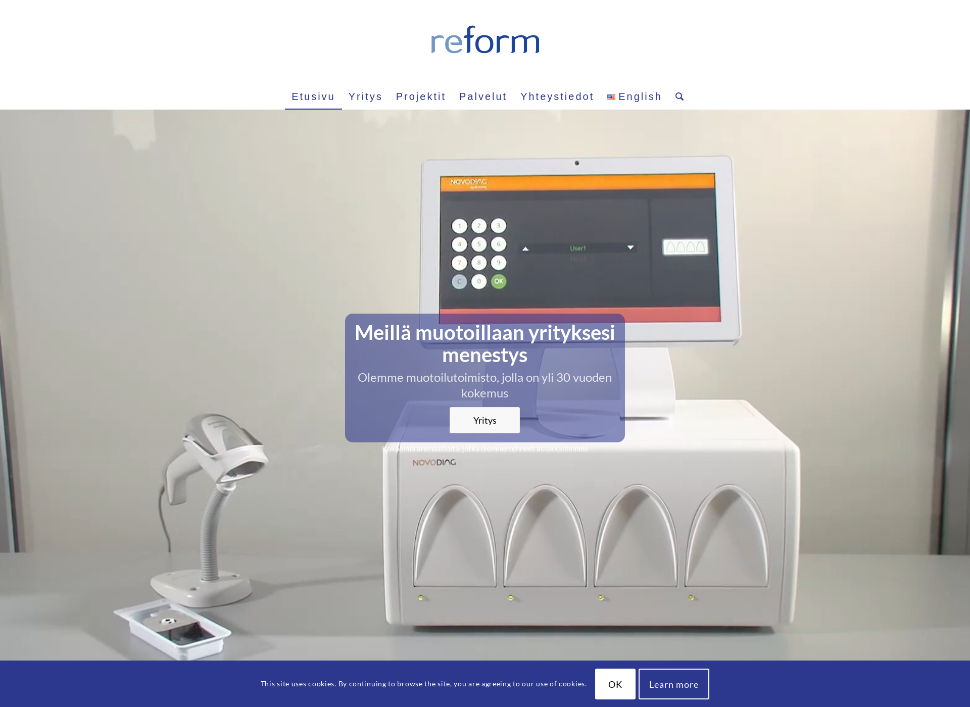 Skärmdump för reform.fi