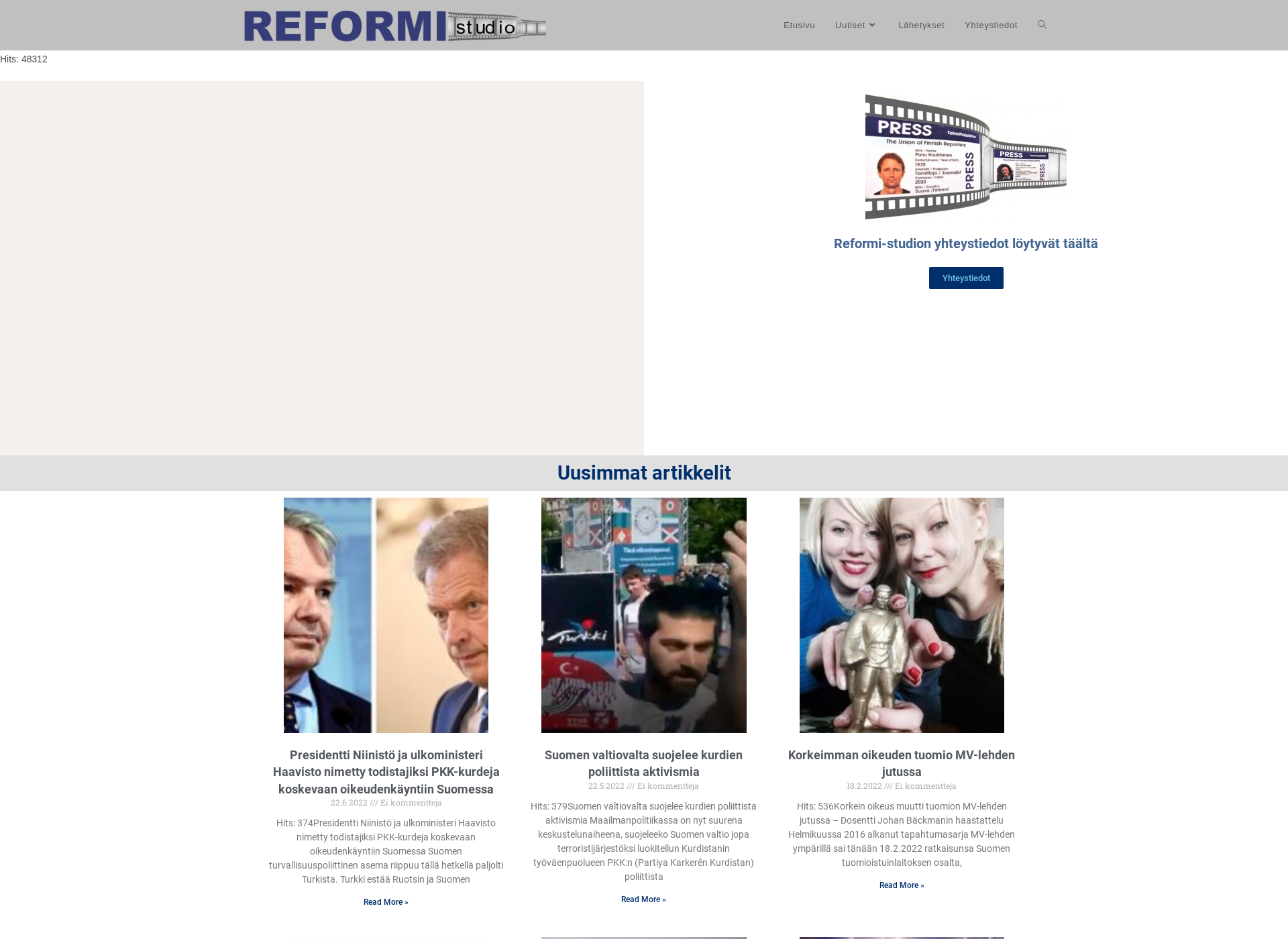 Screenshot for reformistudio.fi