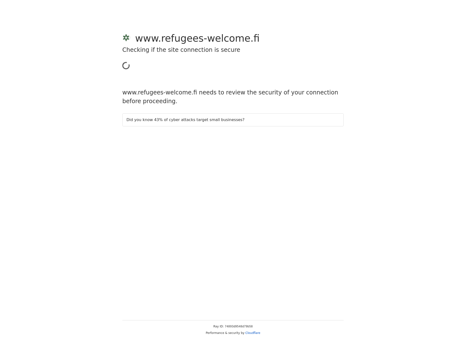 Skärmdump för refugees-welcome.fi