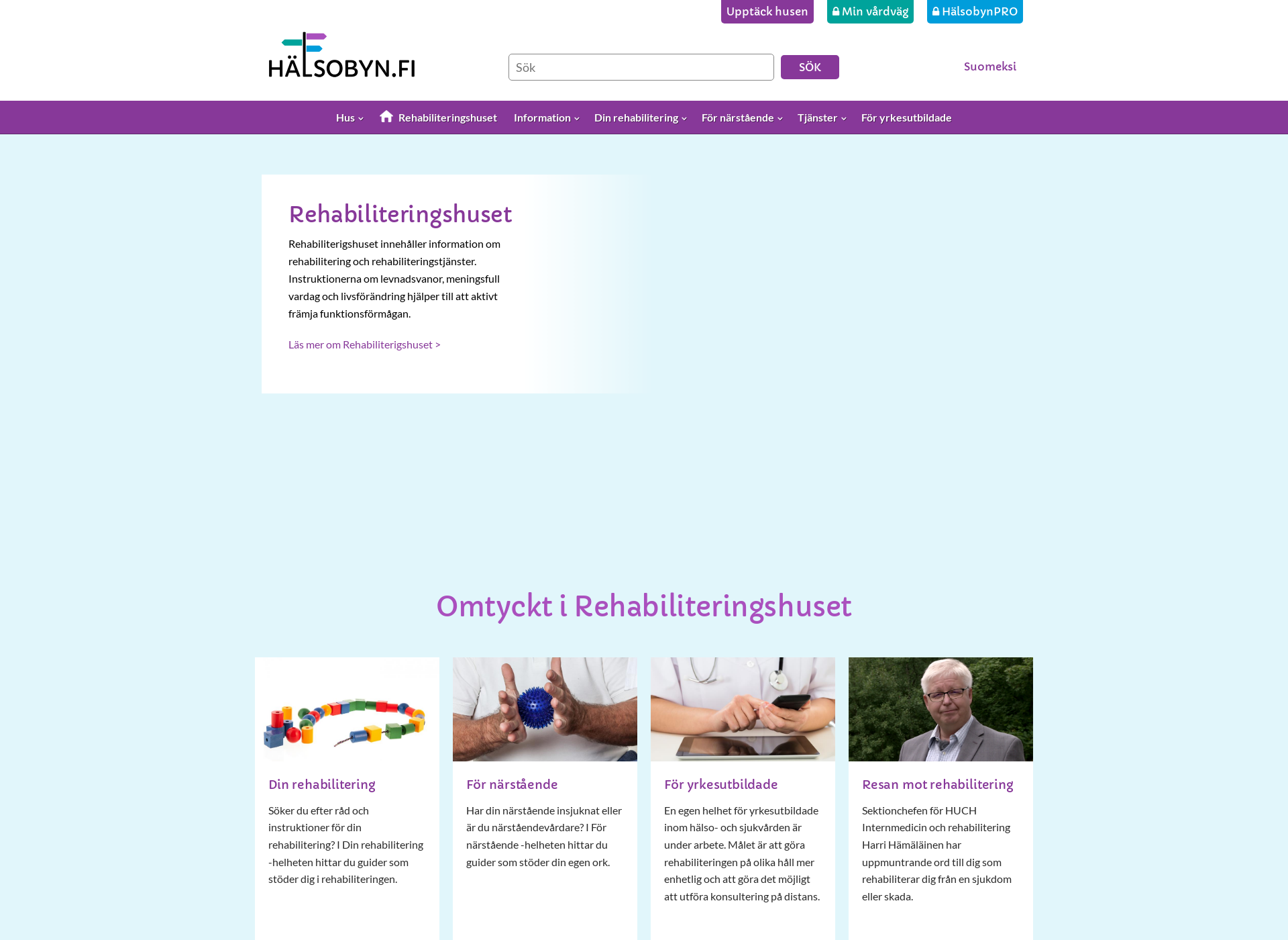 Screenshot for rehabiliteringshuset.fi
