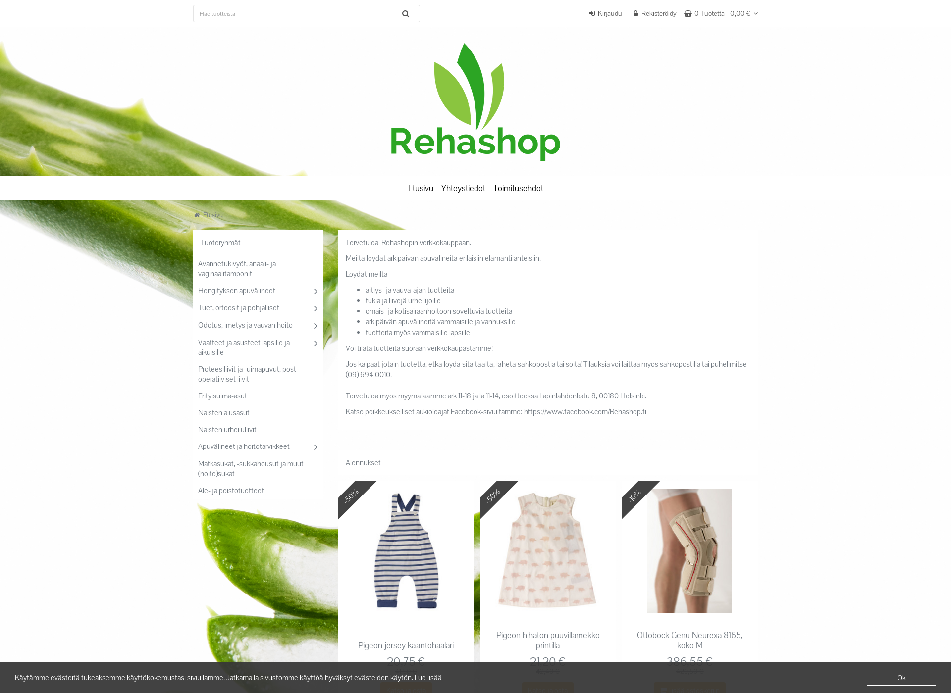 Skärmdump för rehashop.fi
