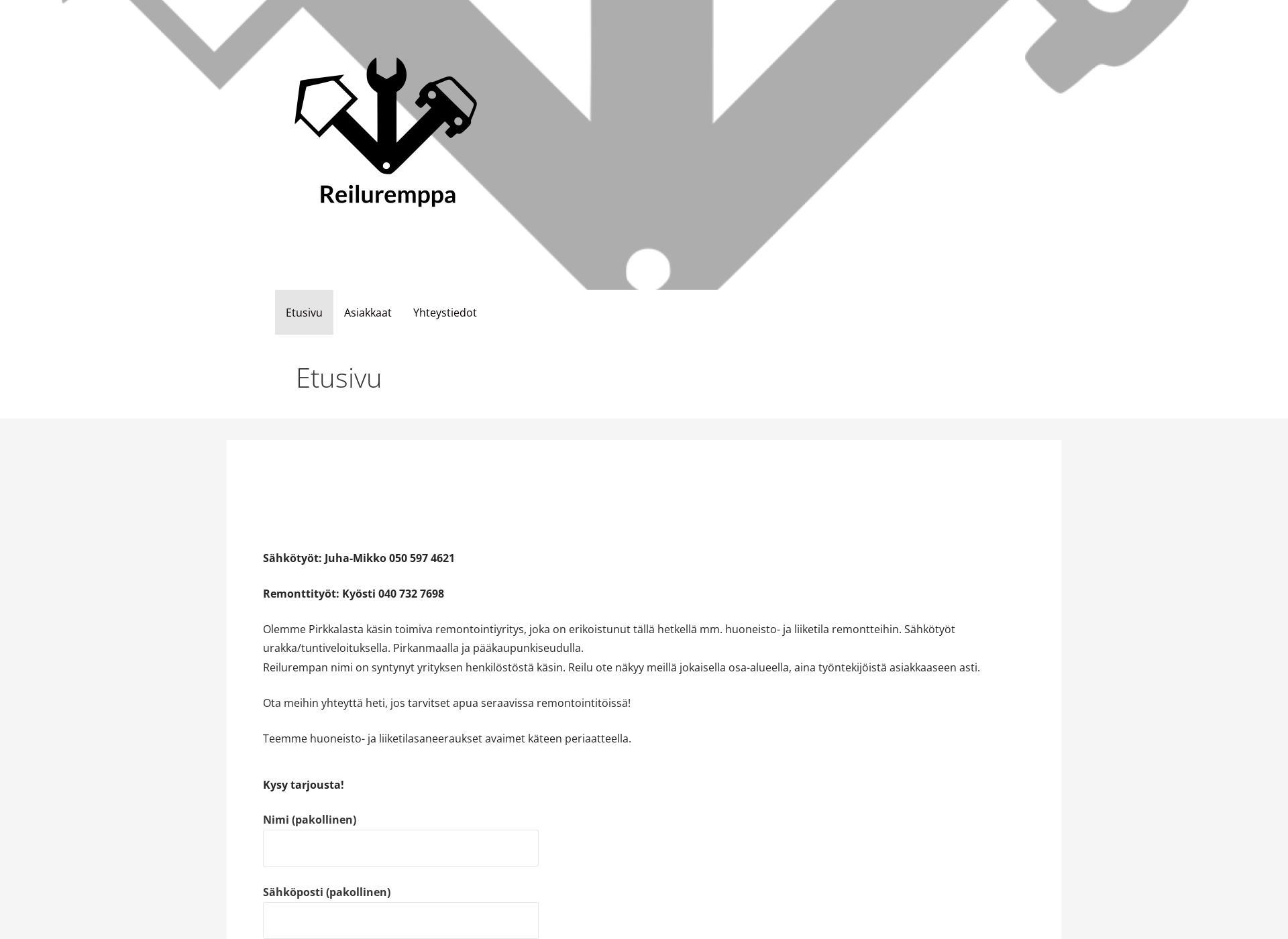 Screenshot for reiluremppa.fi