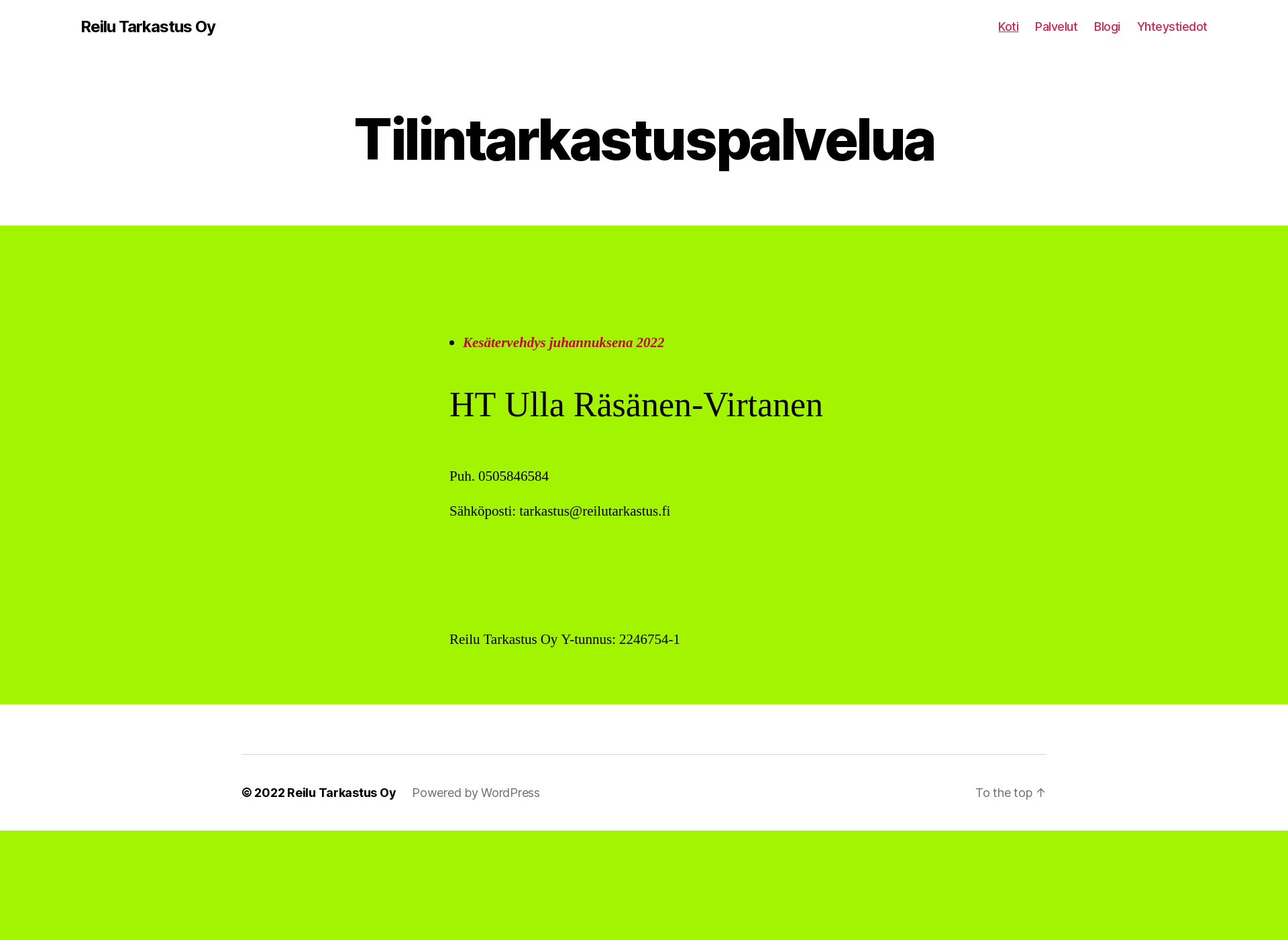 Screenshot for reilutarkastus.fi