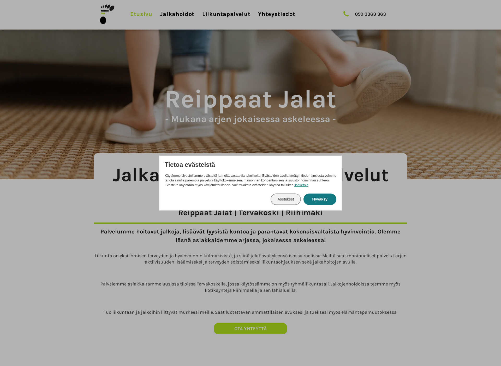 Screenshot for reippaatjalat.fi