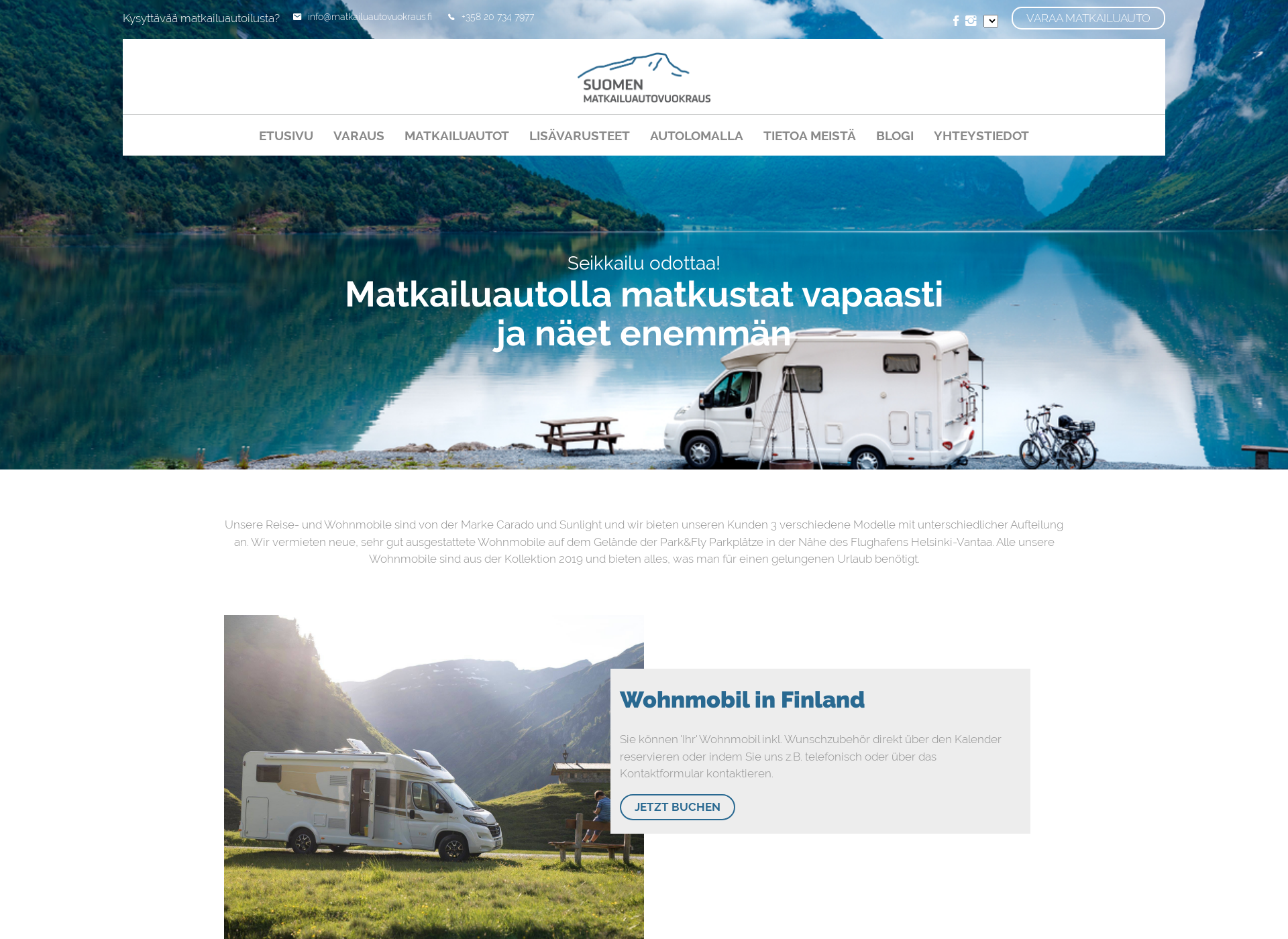 Screenshot for reisemobilausfinnland.fi