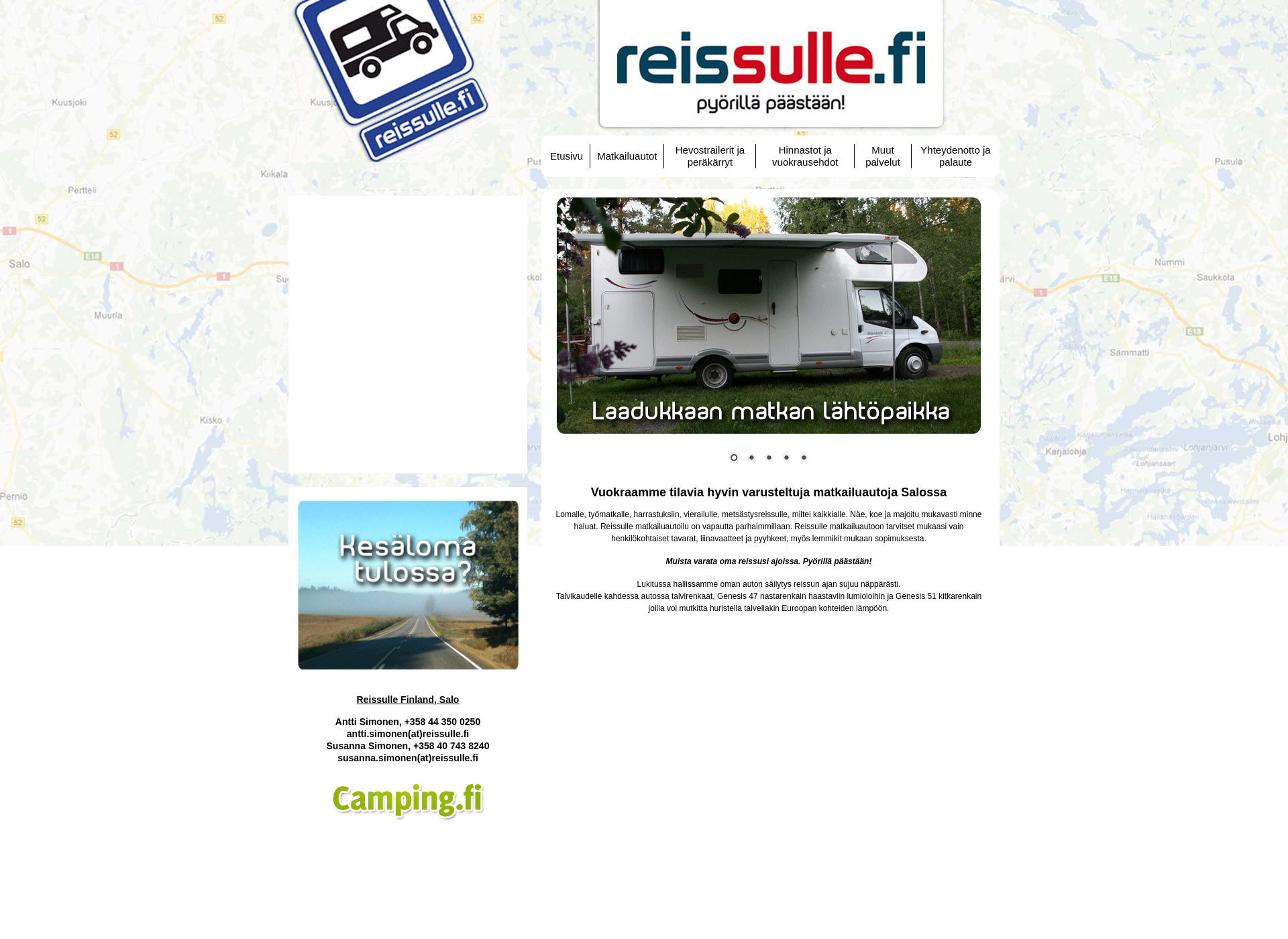 Screenshot for reissulle.fi