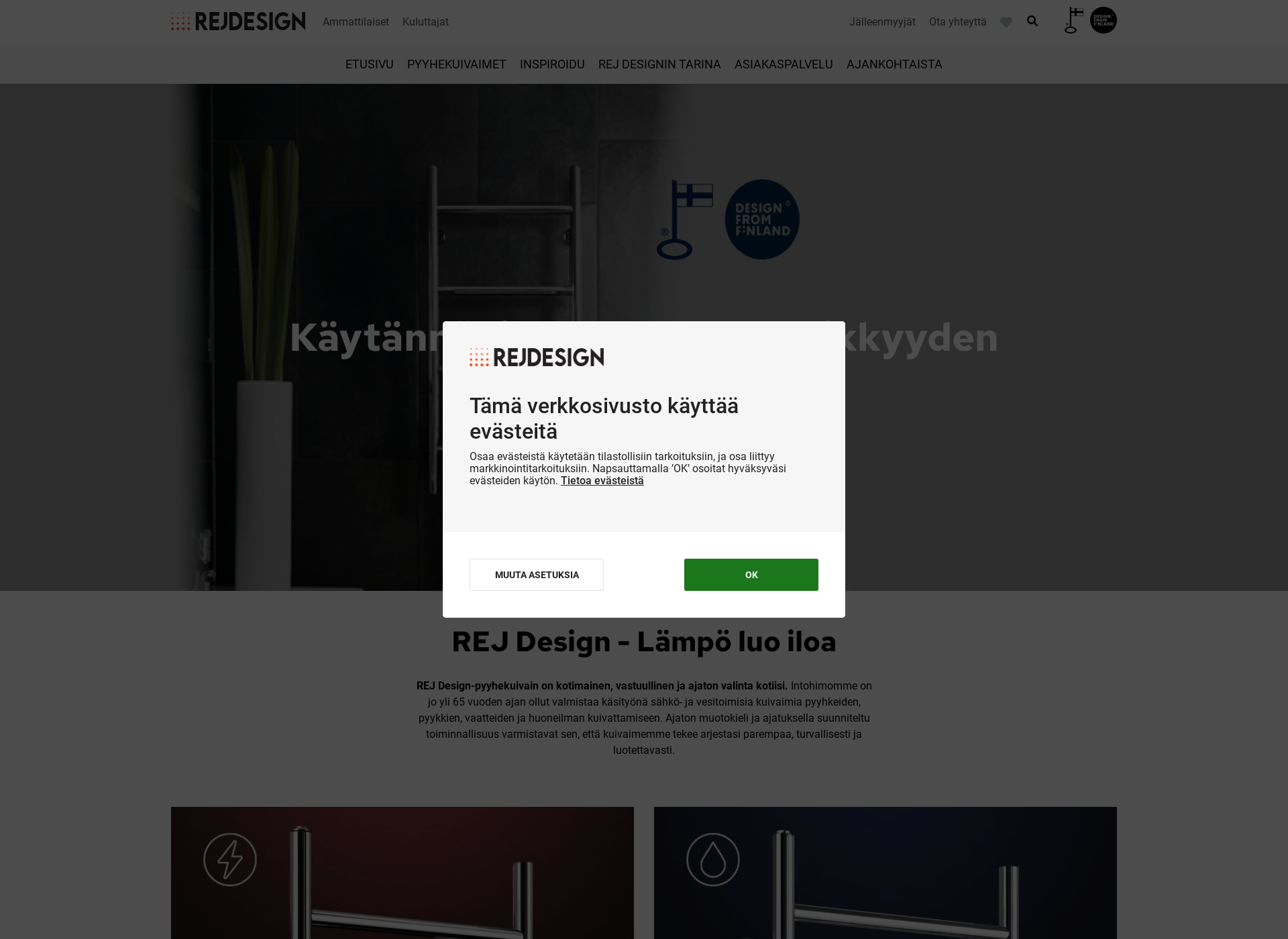 Skärmdump för rej-design.fi