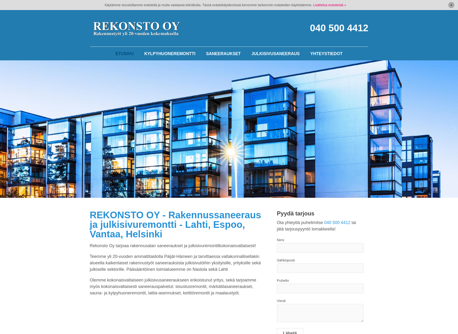 Screenshot for rekonsto.fi