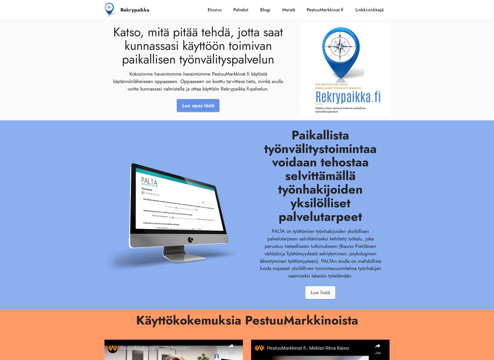 Screenshot for rekrypaikka.fi