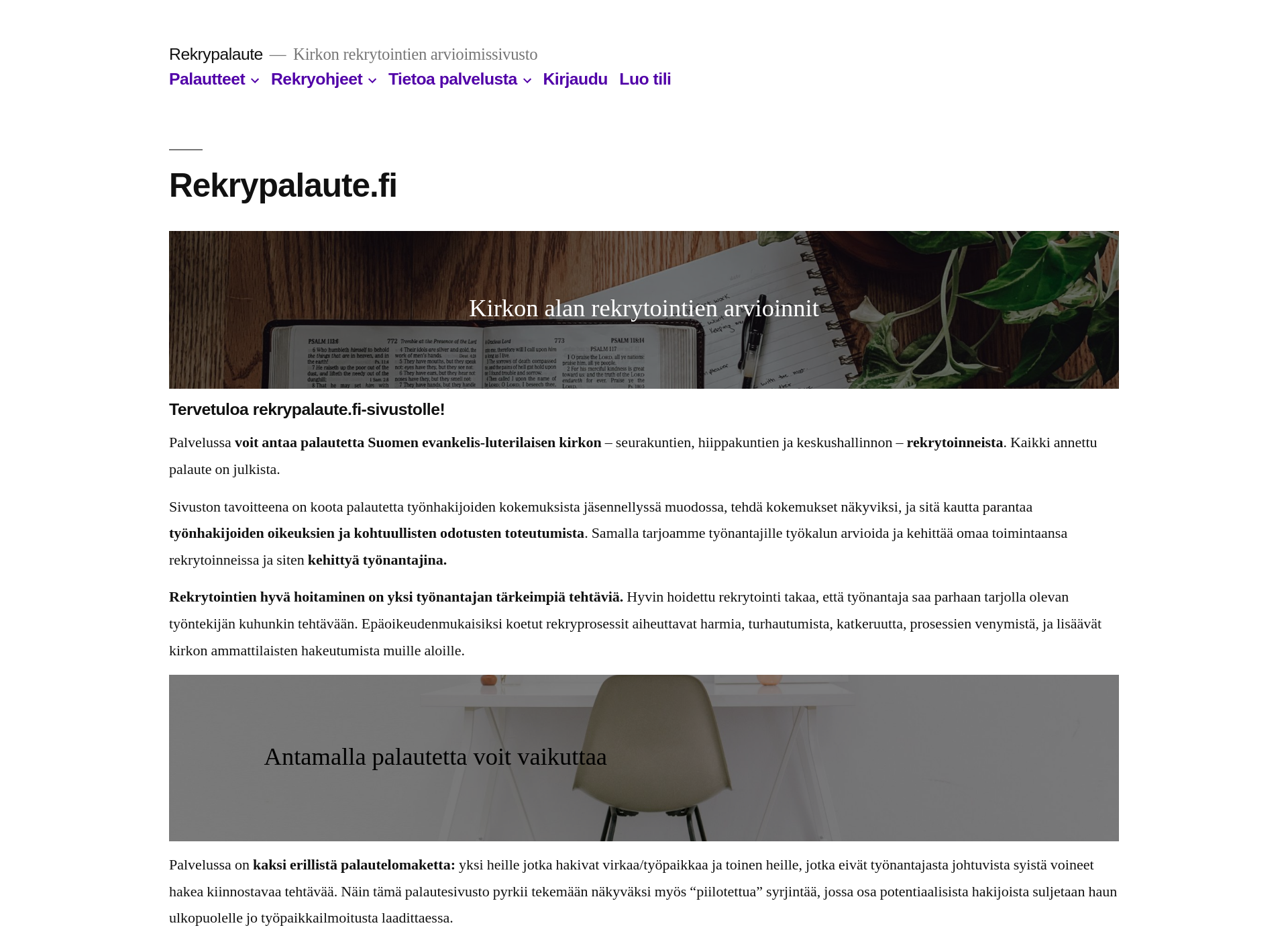 Screenshot for rekrypalaute.fi