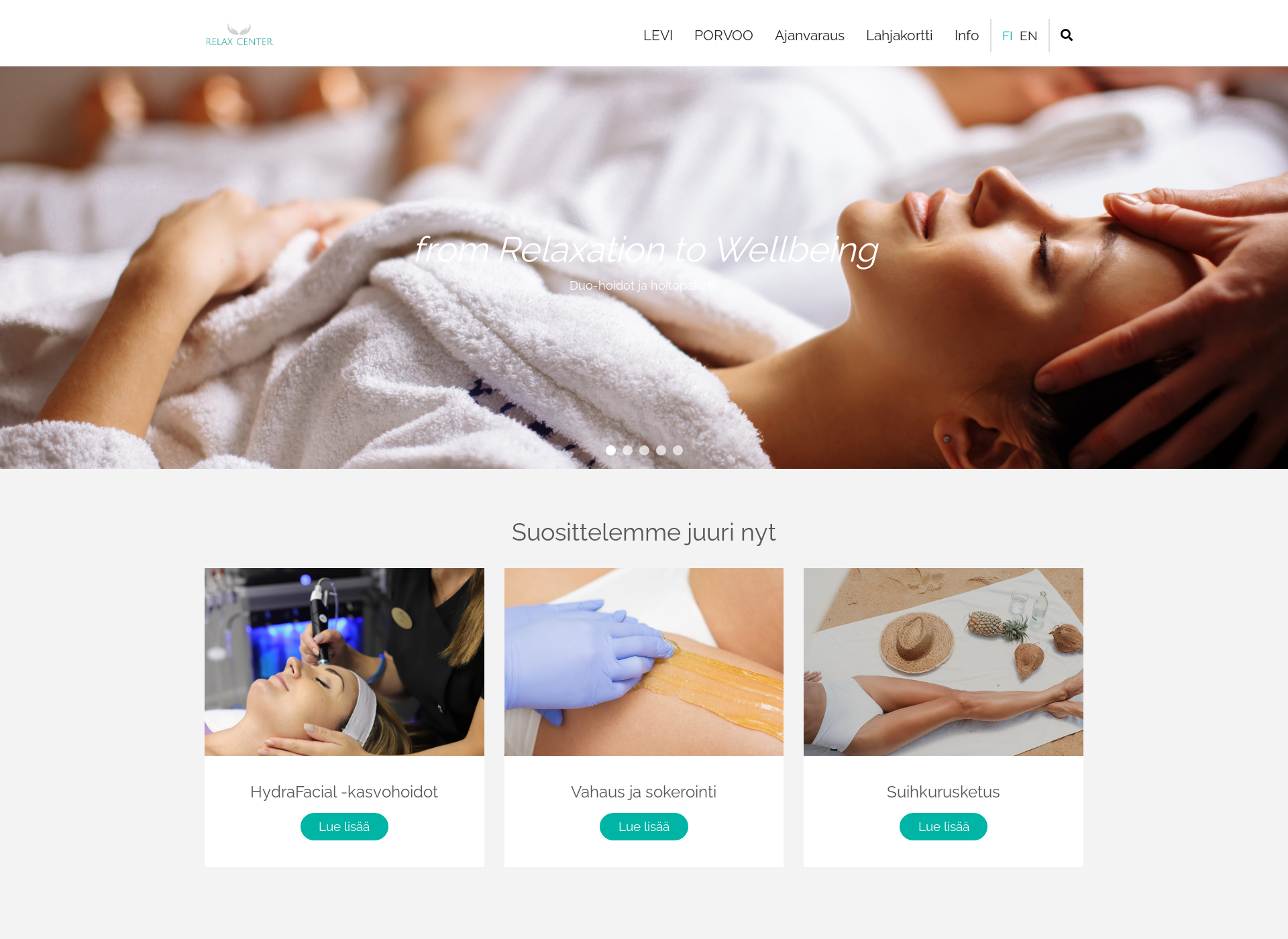Screenshot for relaxcenter.fi