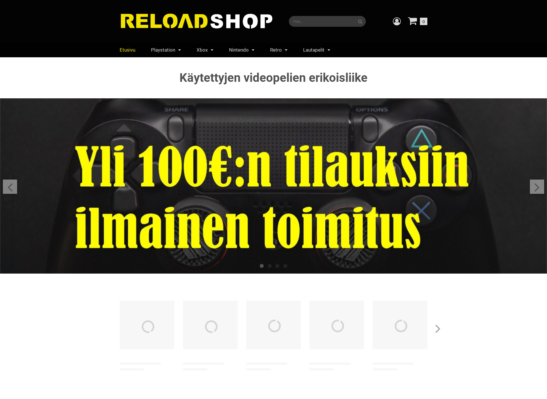 Screenshot for reloadshop.fi