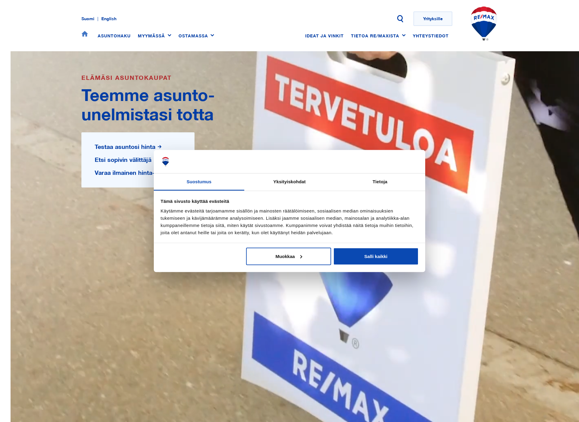 Screenshot for remax-asuntopalvelut.fi