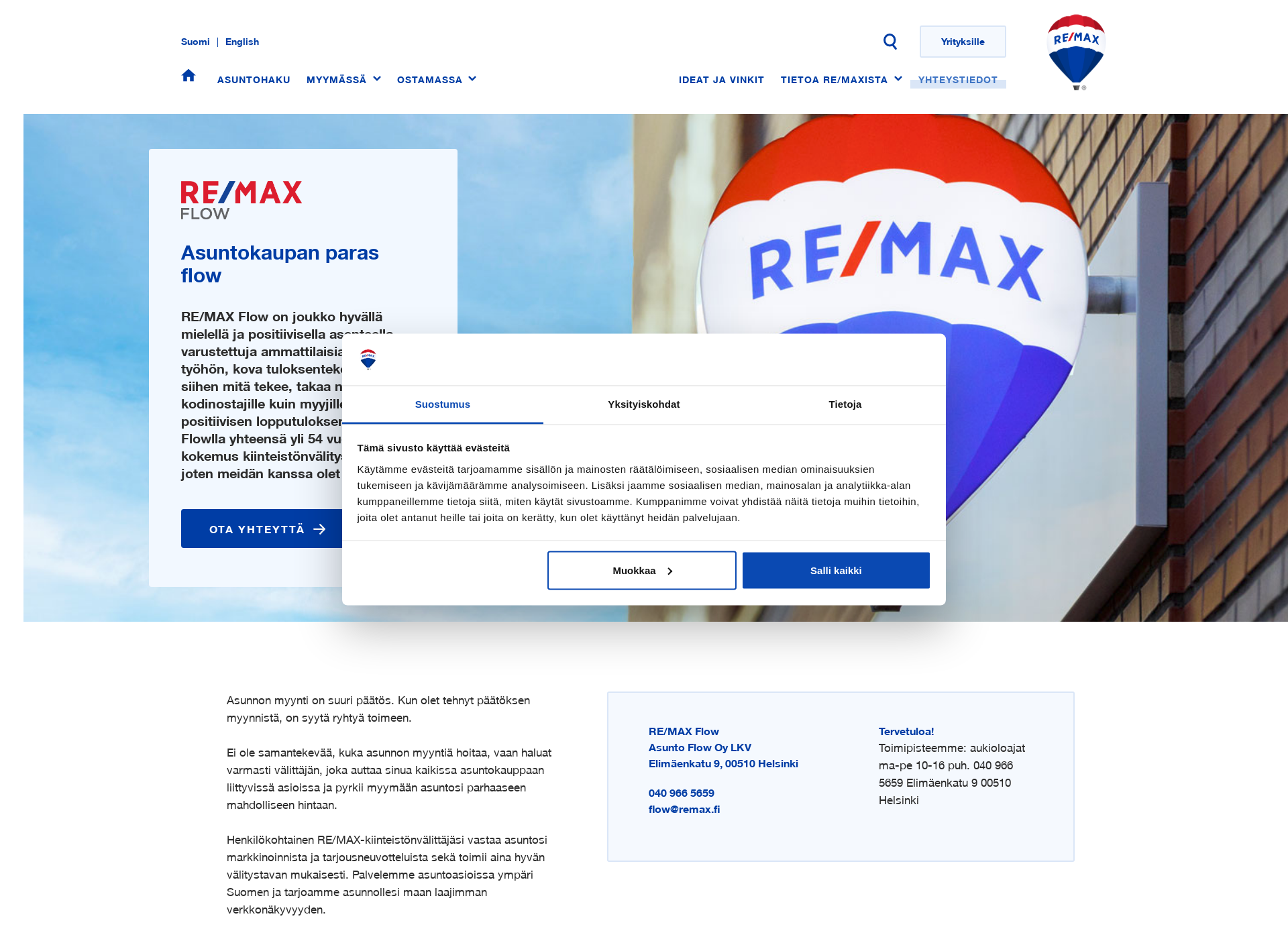 Screenshot for remax-flow.fi