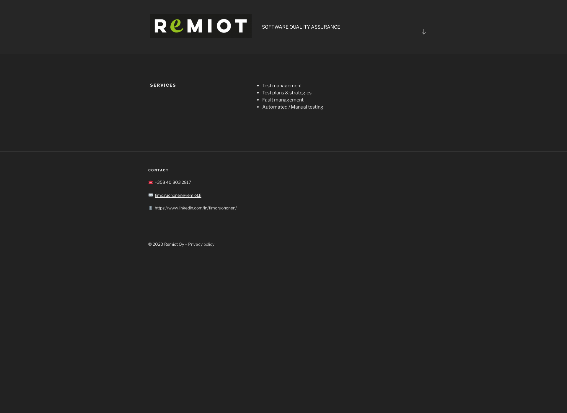 Screenshot for remiot.fi